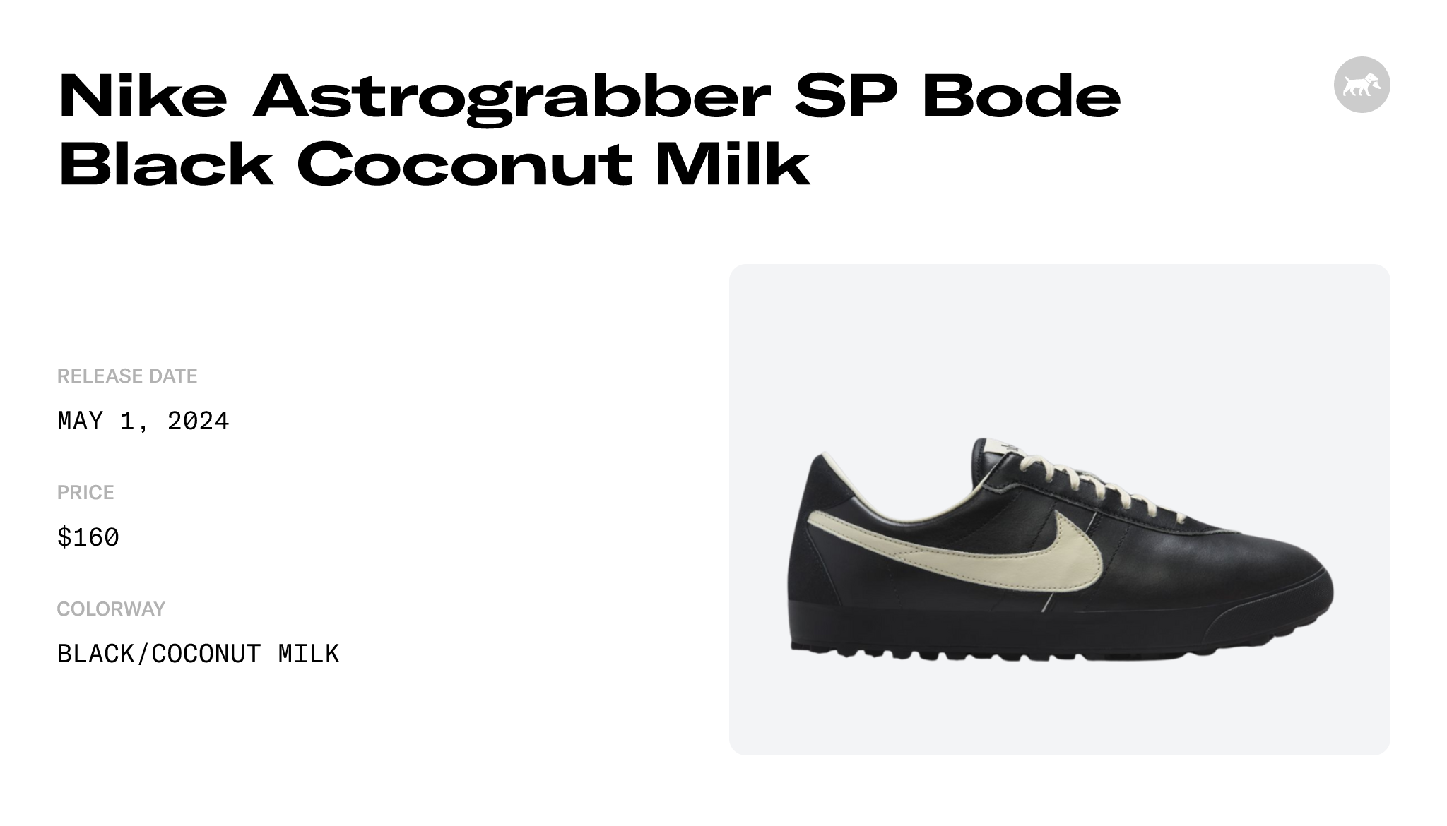 Nike Astrograbber SP Bode Black Coconut Milk - FJ9821-001 Raffles 