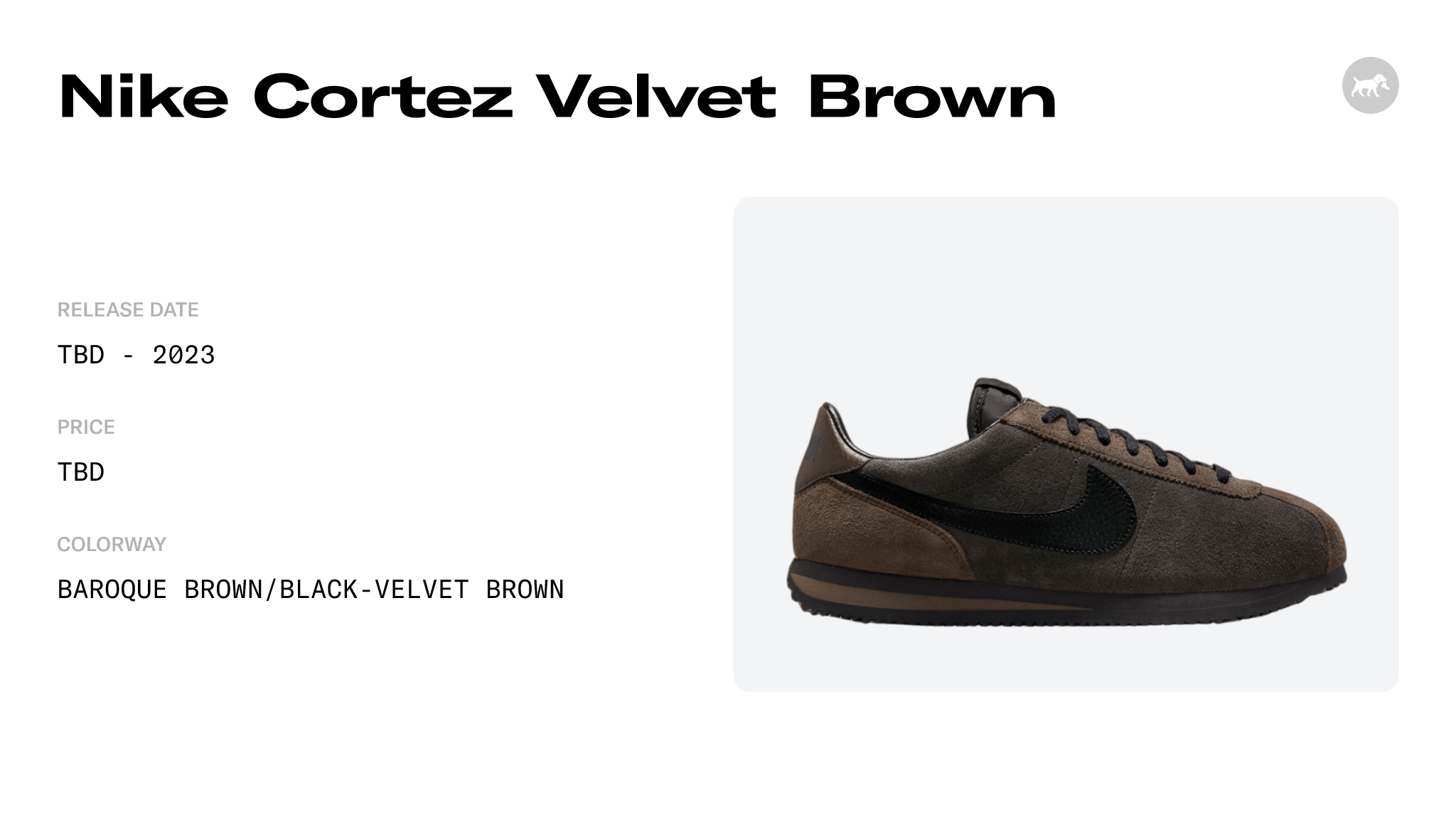 Nike Cortez 23 Velvet Brown Release Date