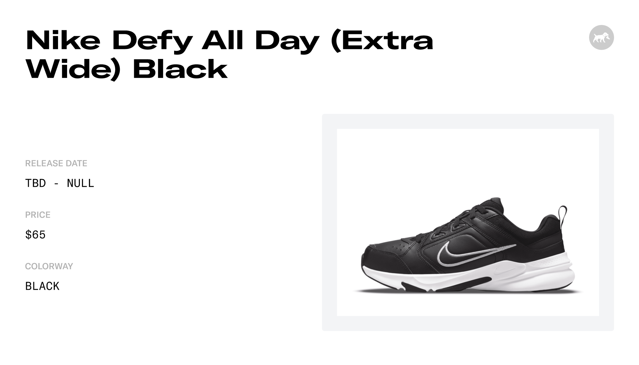 Nike Defy All Day (Extra Wide) Black - DM7564-001 Release Info