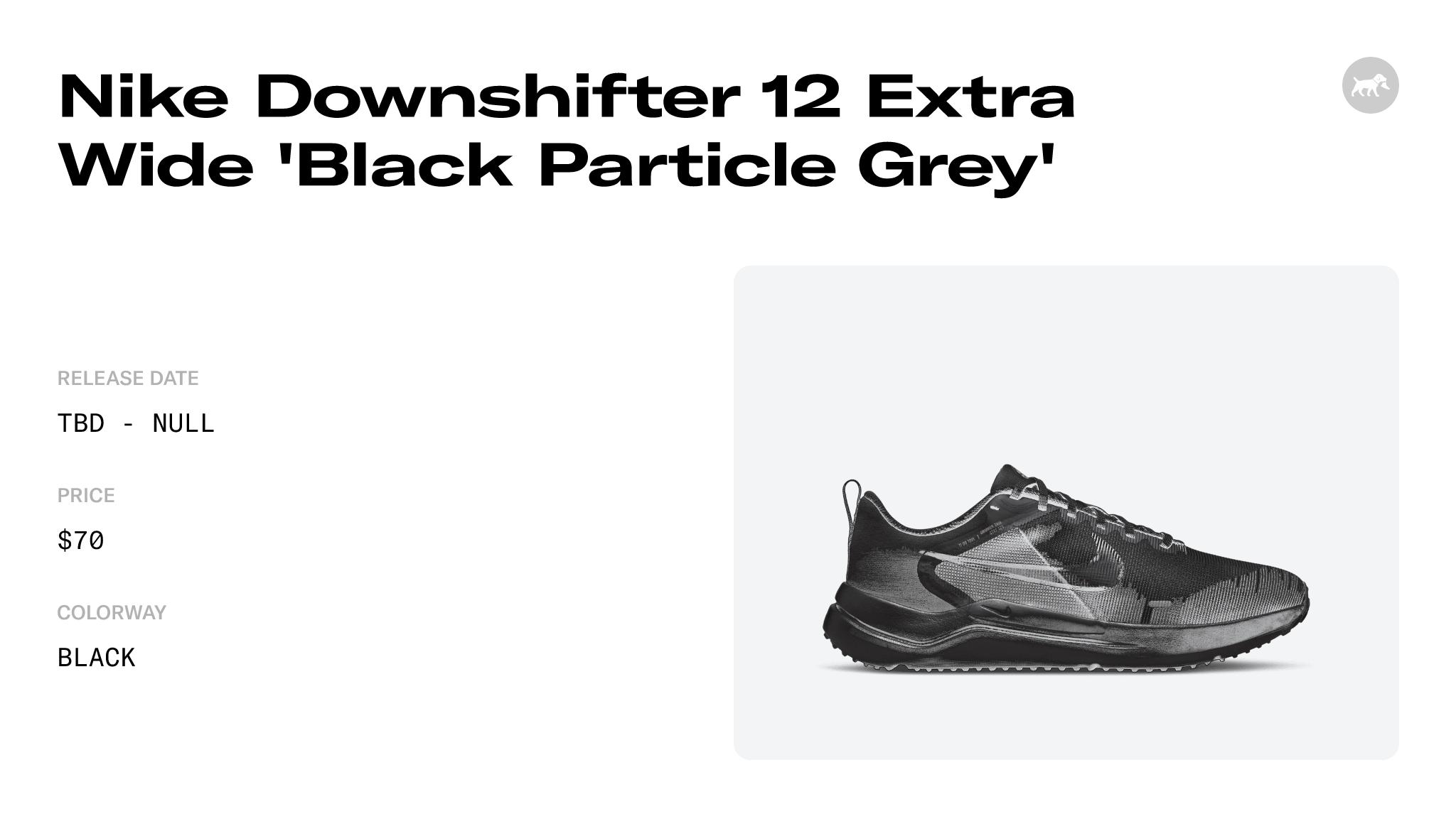 Nike Downshifter 12 Extra Wide 'Black Particle Grey' - DM0919-002 ...