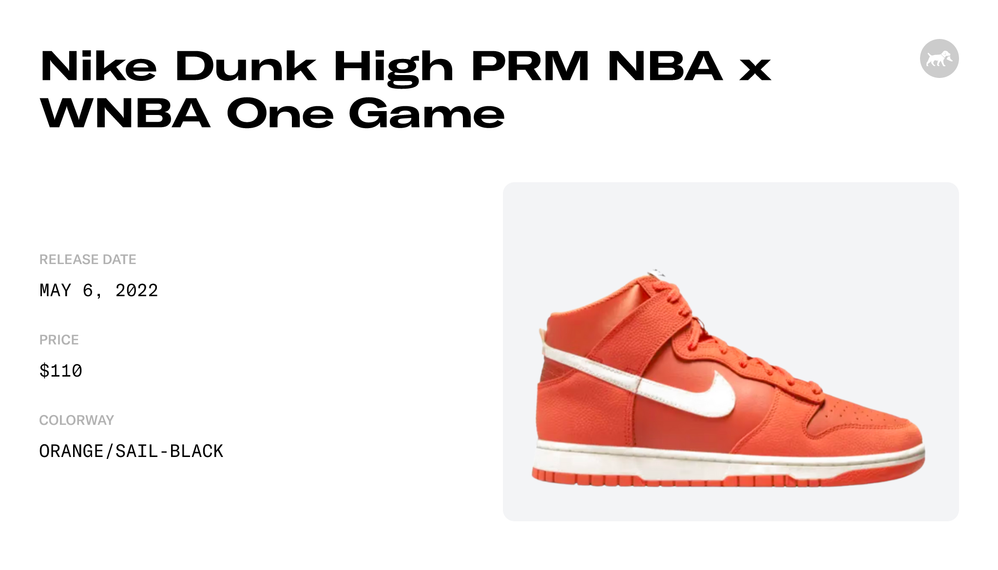 Nike Dunk High PRM NBA x WNBA One Game - DH8008-800 Raffles and