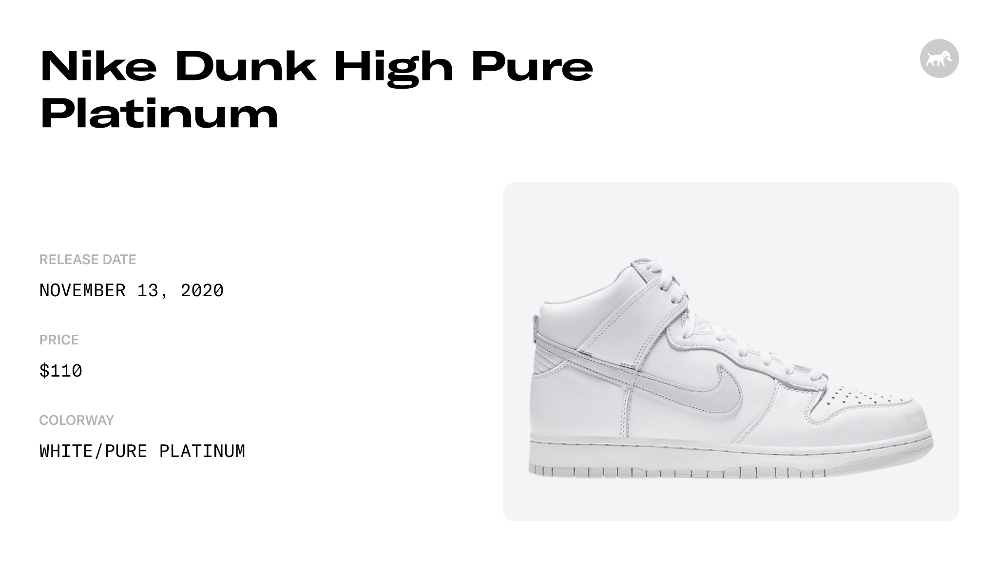 Nike Dunk High Pure Platinum - CZ8149-101 Raffles and Release Date