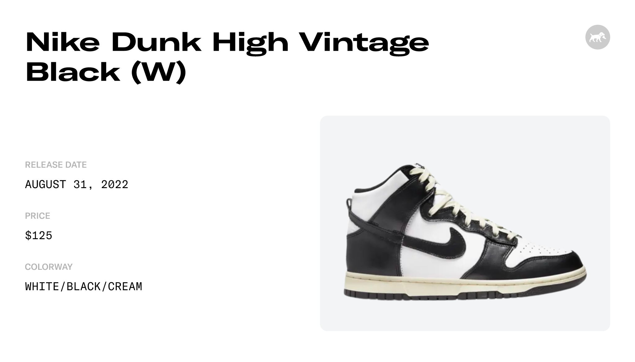 Nike Dunk High Vintage Black (W) - DQ8581-100 Raffles and Release Date