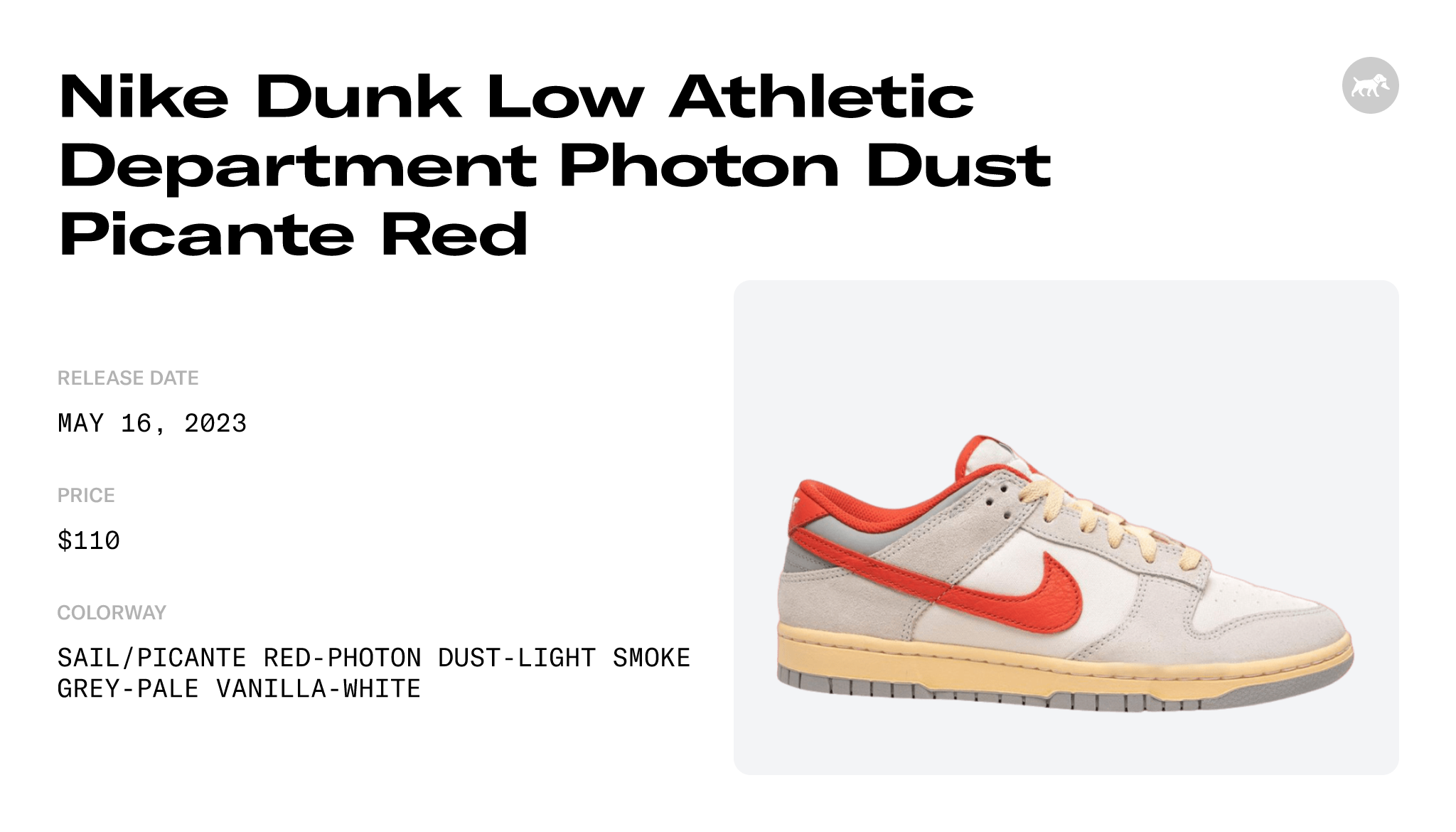 Nike Dunk Low Grey/White - SAIL/PICANTE RED-PHOTON DUST