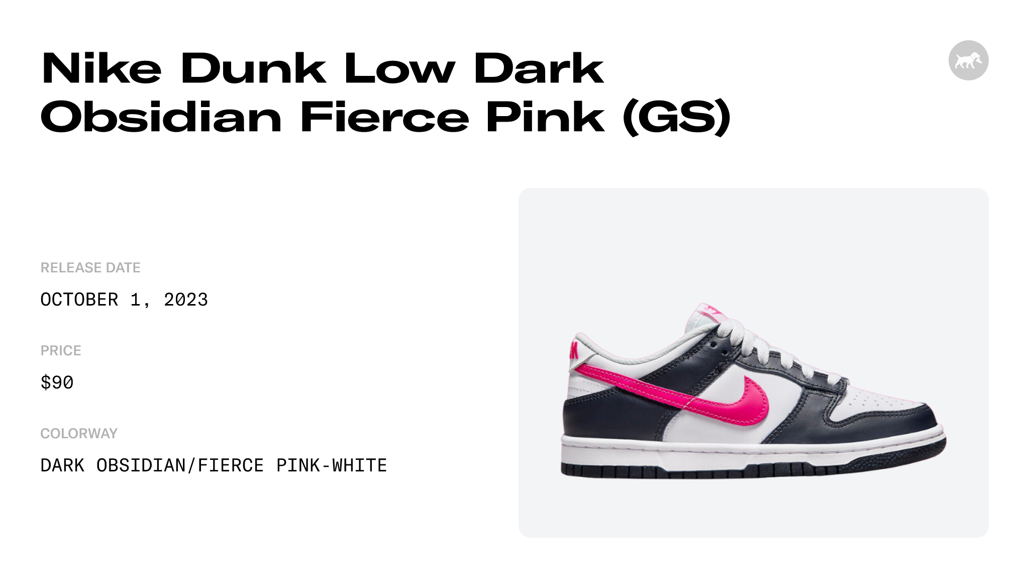 Nike Dunk Low Dark Obsidian/Fierce Pink FB9109-401
