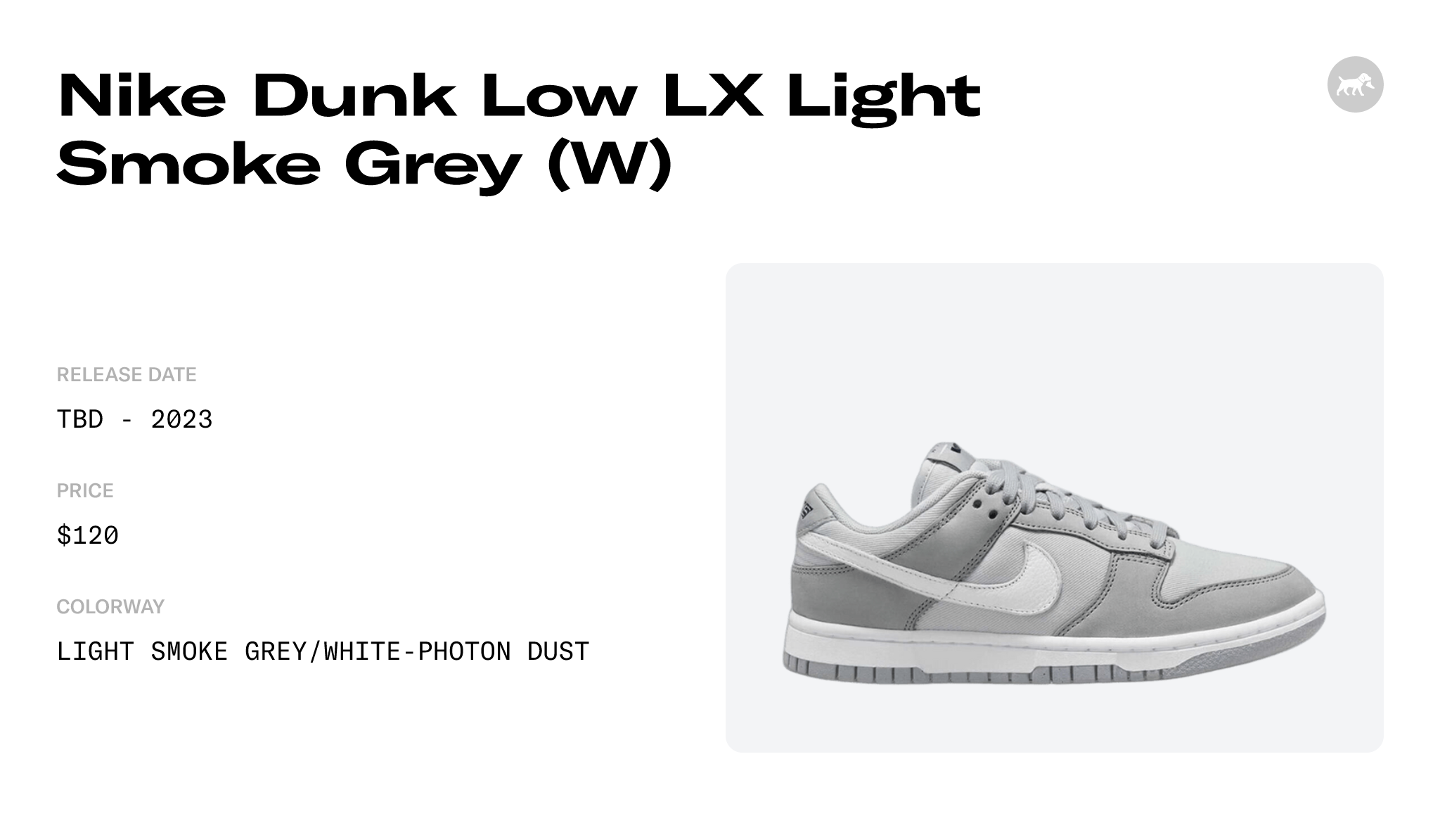 Nike Dunk Low WMNS Light Smoke Grey FB7720-002