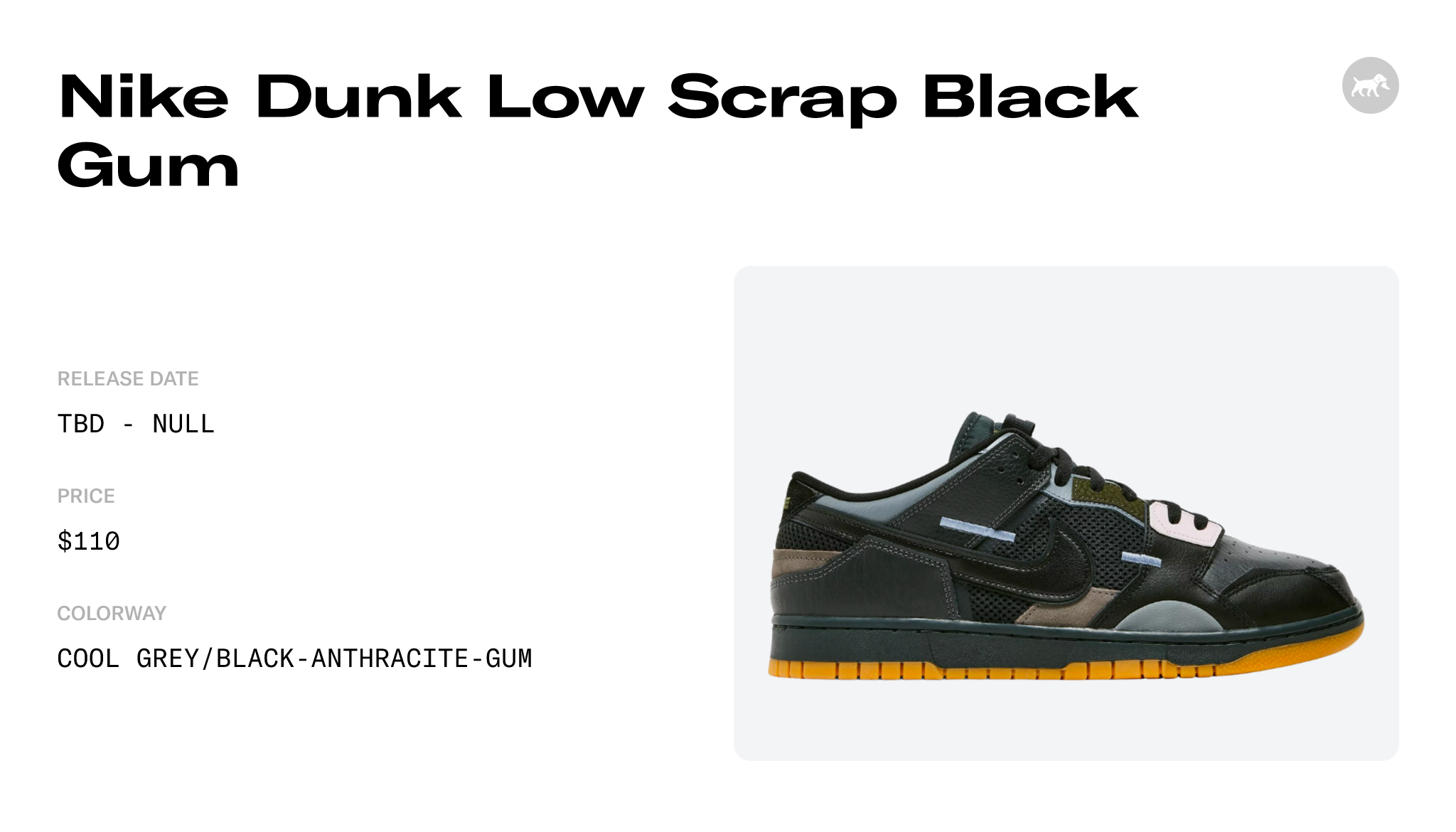 Nike Dunk Scrap Black Gum Release
