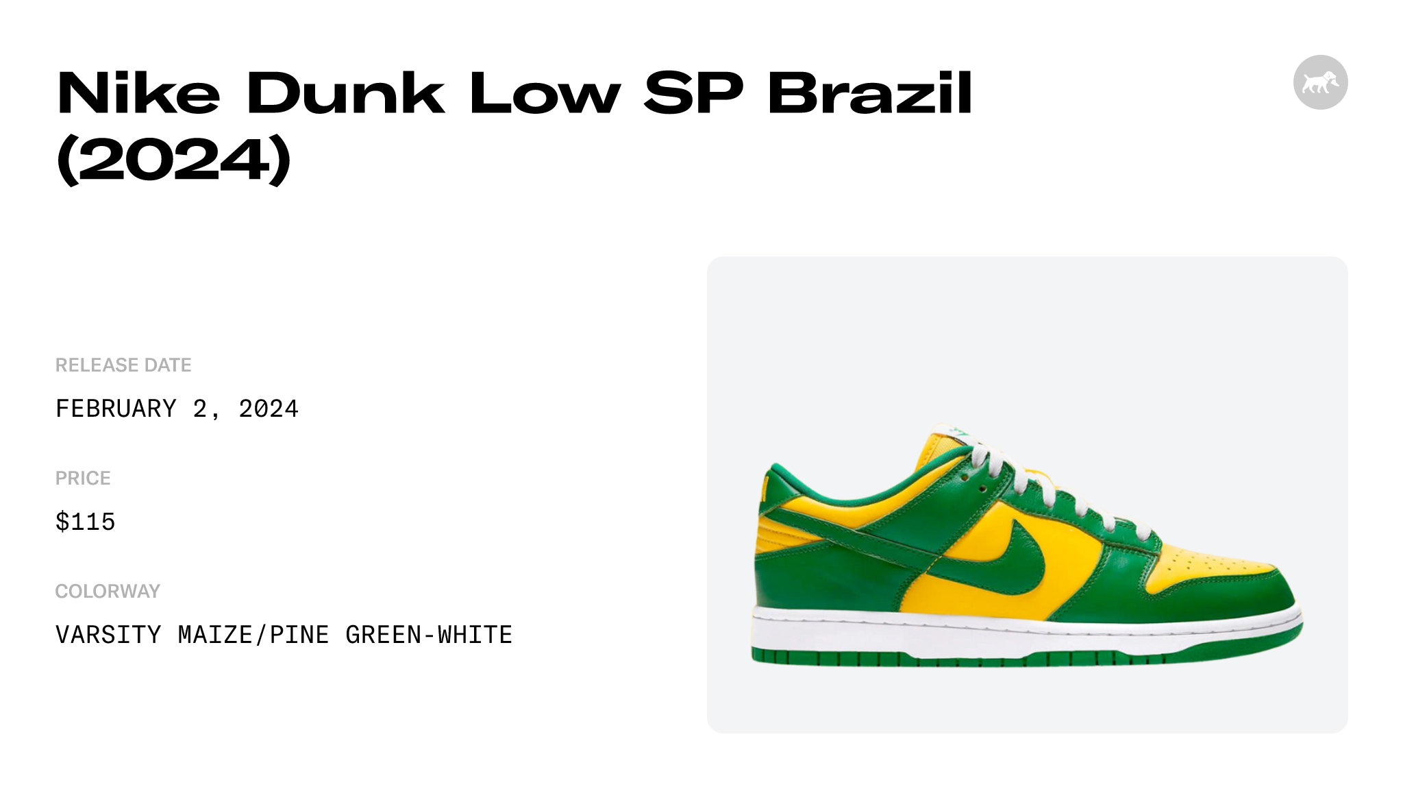 Que vaut la Nike Dunk Low SP Brazil 2020 CU1727-700 ? en 2023