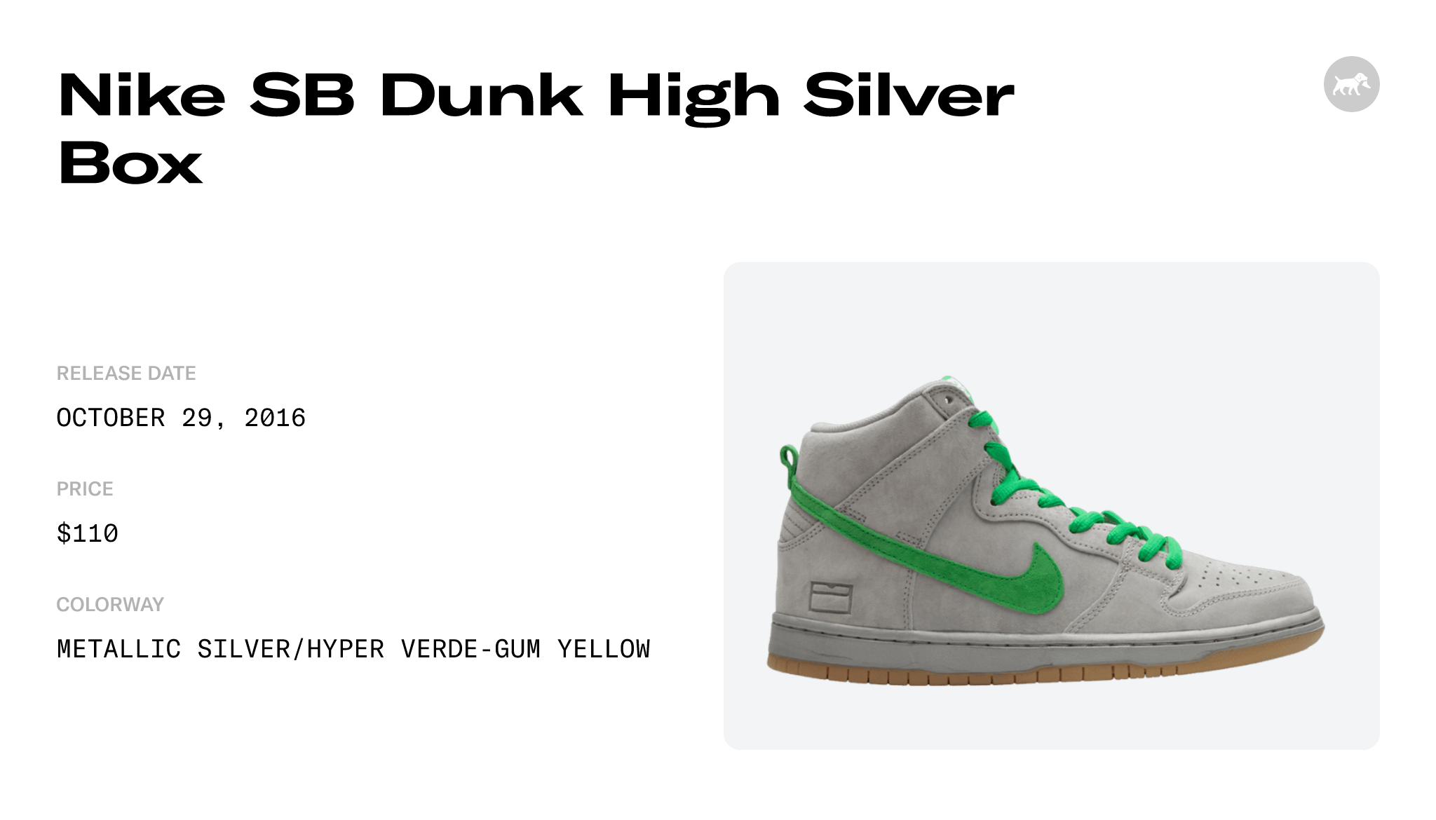 Nike SB Dunk High Silver Box - 313171-039 Raffles and Release Date