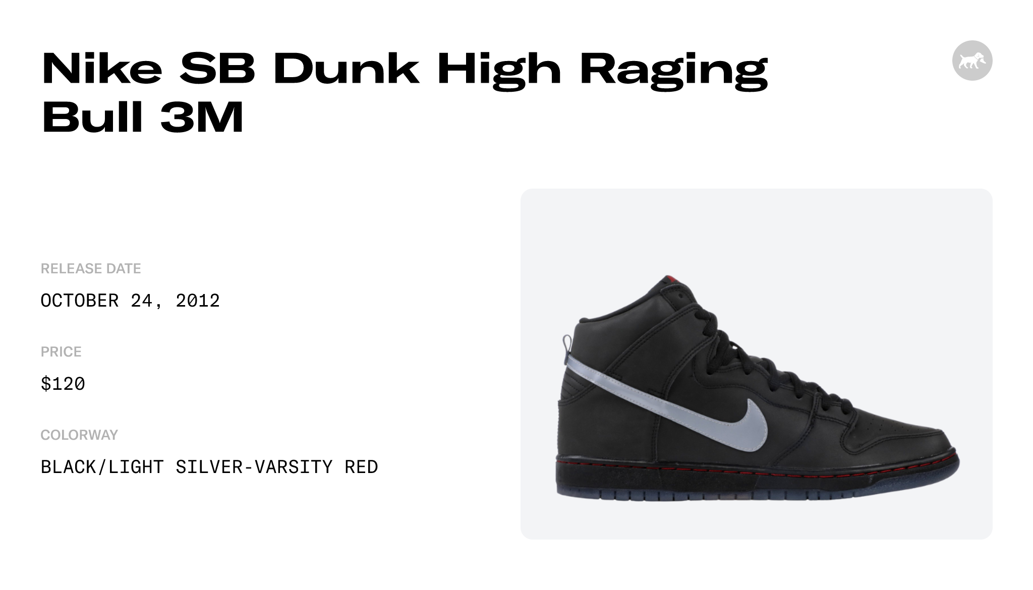 nike dunk sb high raging bull 3m