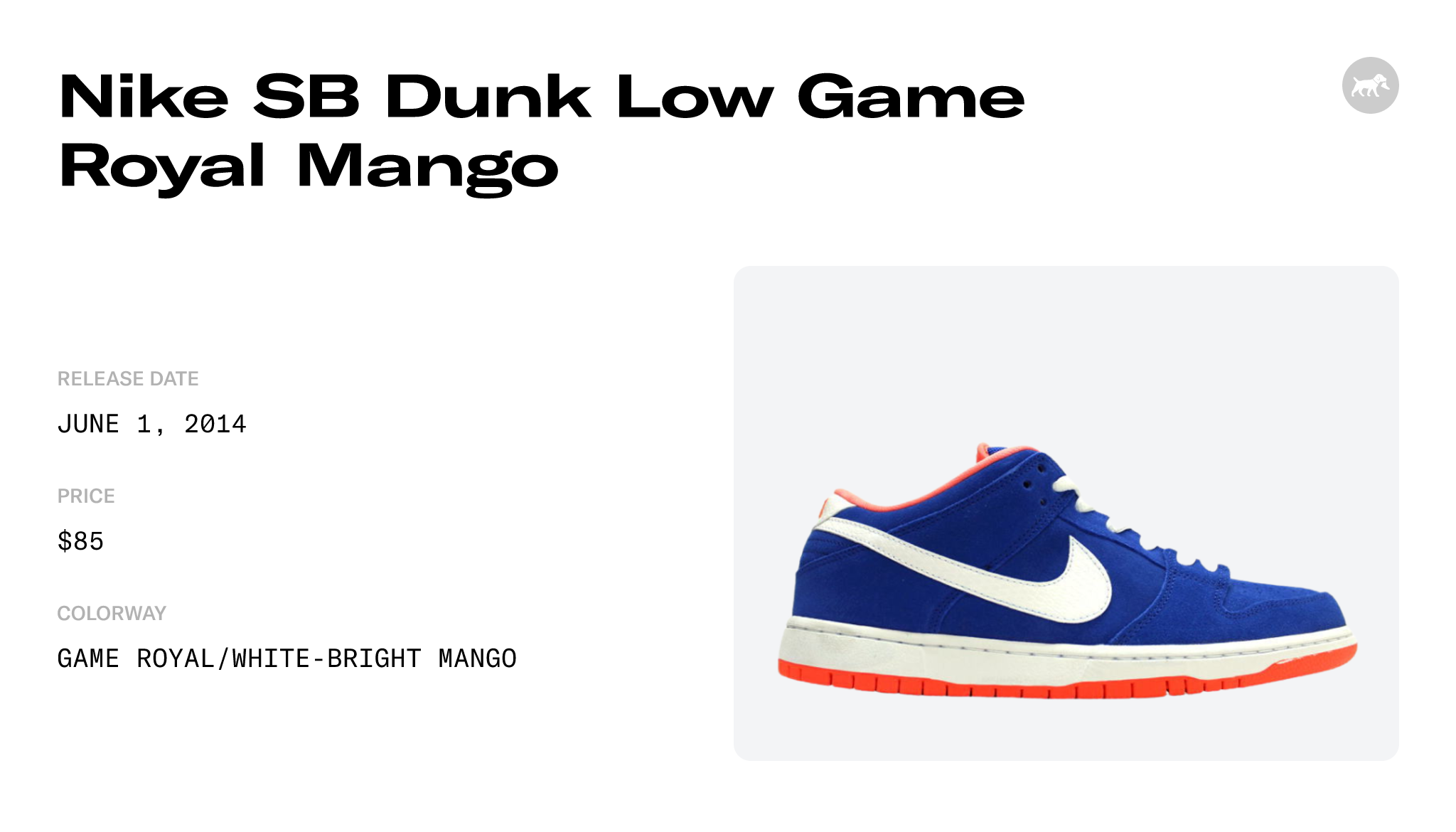 Nike SB Dunk Low Game Royal Mango - 304292-418 Raffles and Release