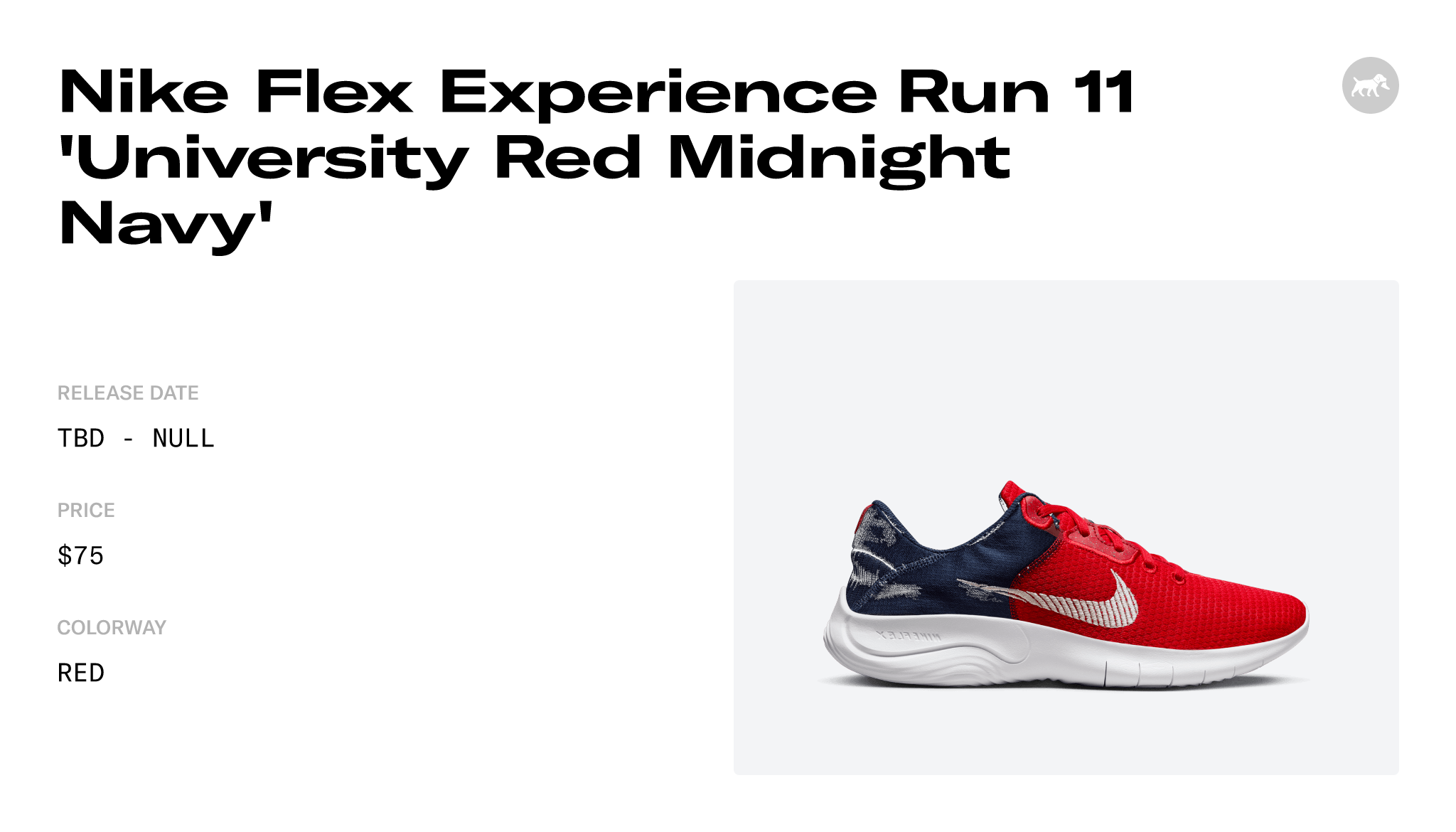 Nike Flex Experience Run 11 'university Red Midnight Navy' - Dd9284-601 