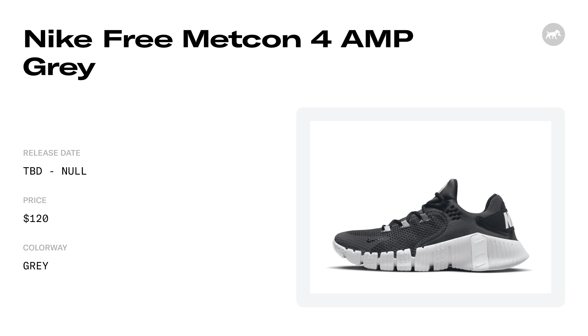 Nike Free Metcon 4 AMP Grey - DZ6326-001 Raffles and Release Date