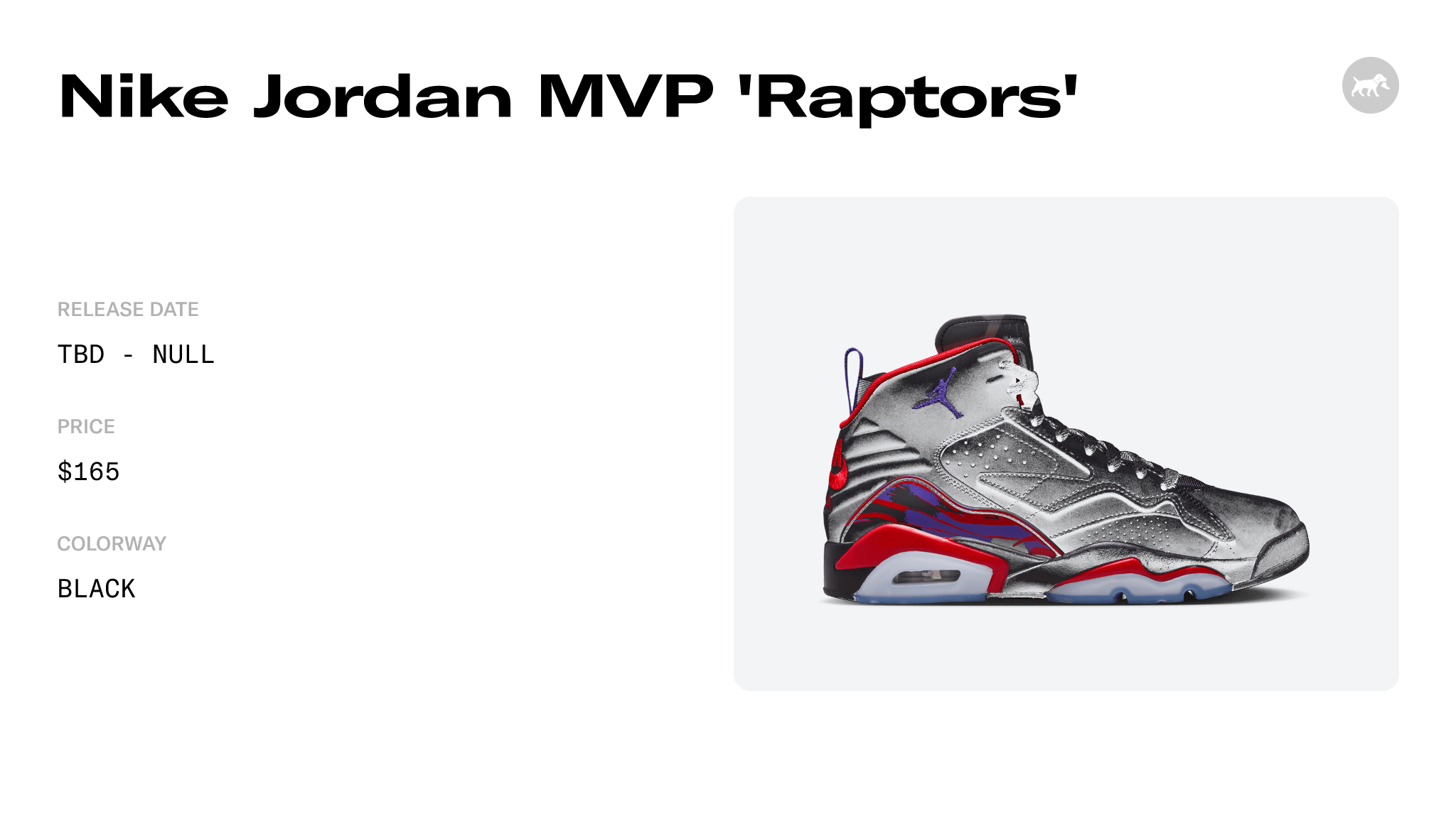 Nike Jordan MVP 'Raptors' - DZ4475-006 Raffles and Release Date