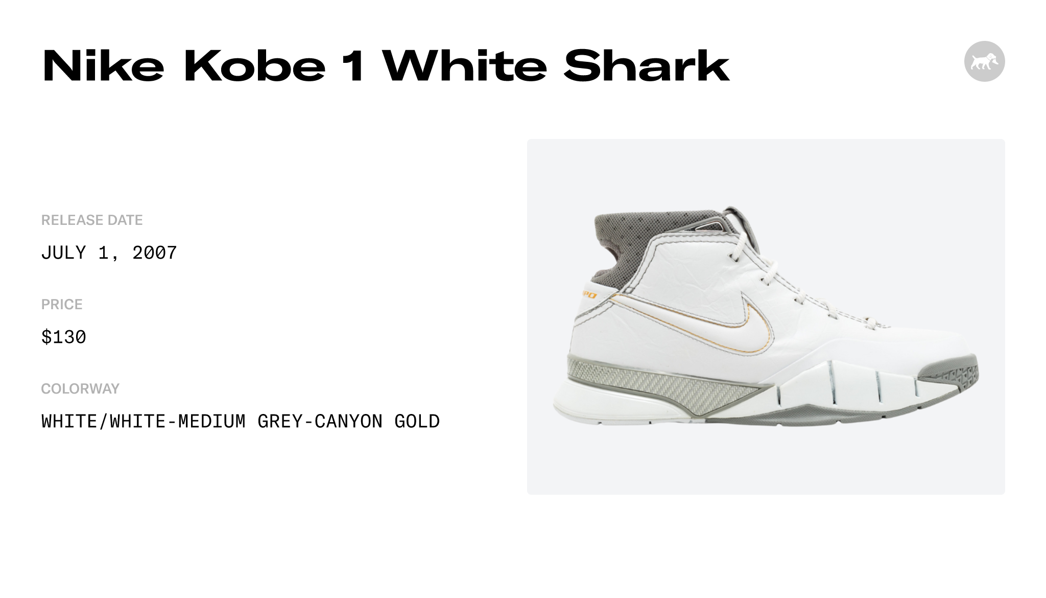 Kobe 1 hot sale white