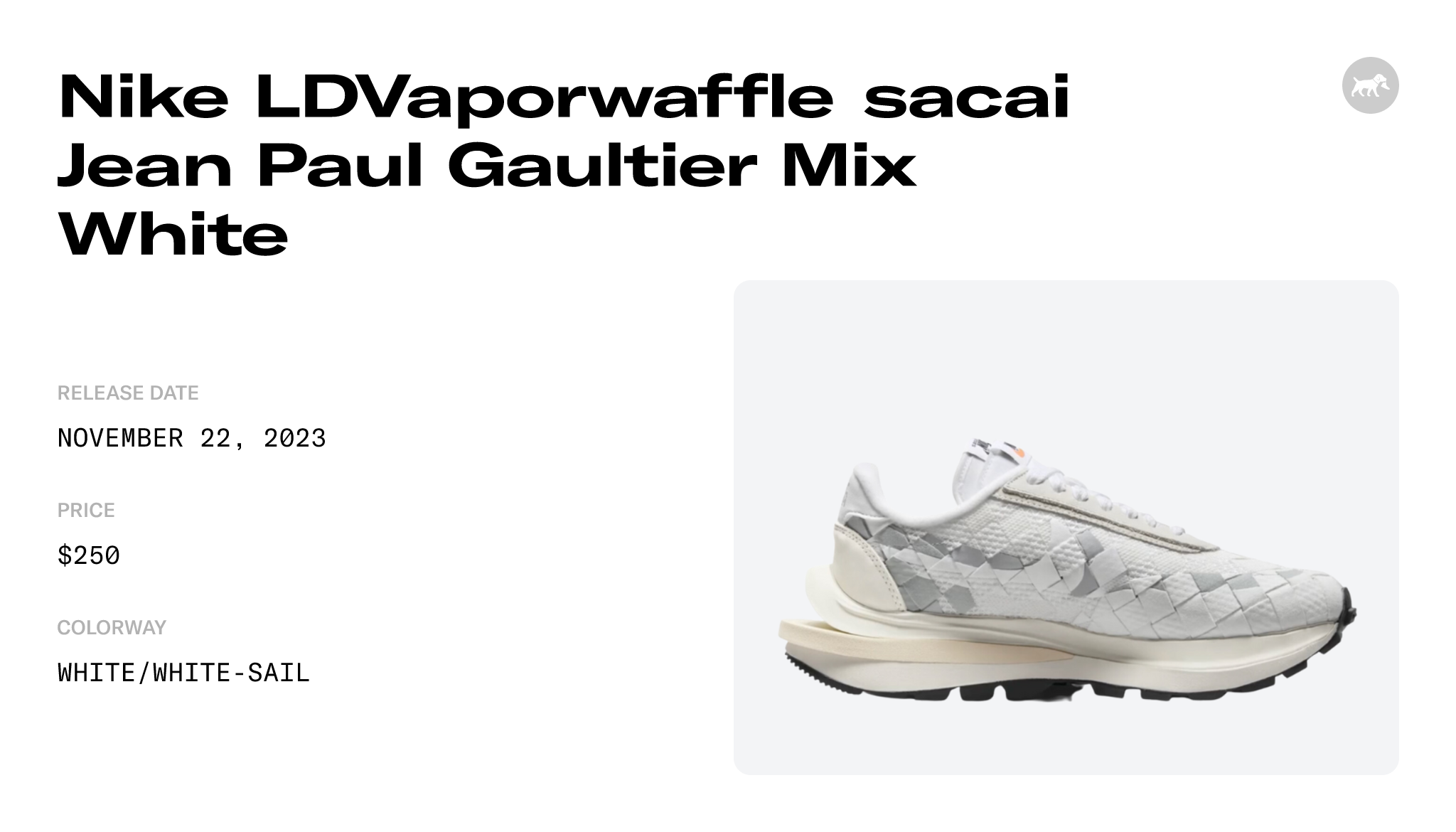 Nike LDVaporwaffle sacai Jean Paul Gaultier Mix White - DR5209-100 Raffles  and Release Date