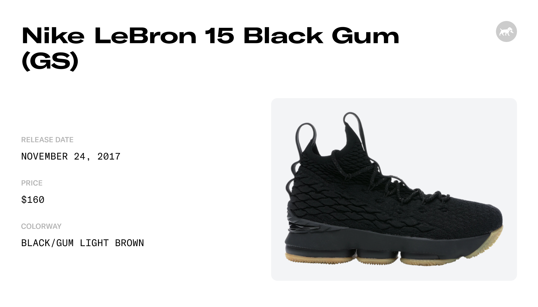 Lebron 15 hotsell black gum price