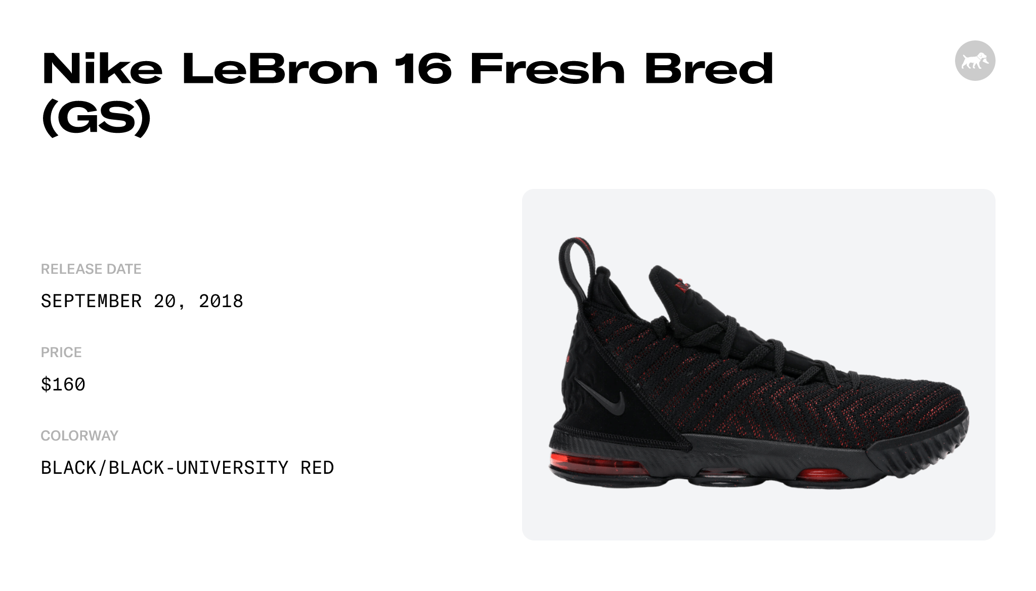 Lebron 16 hotsell fresh bred price