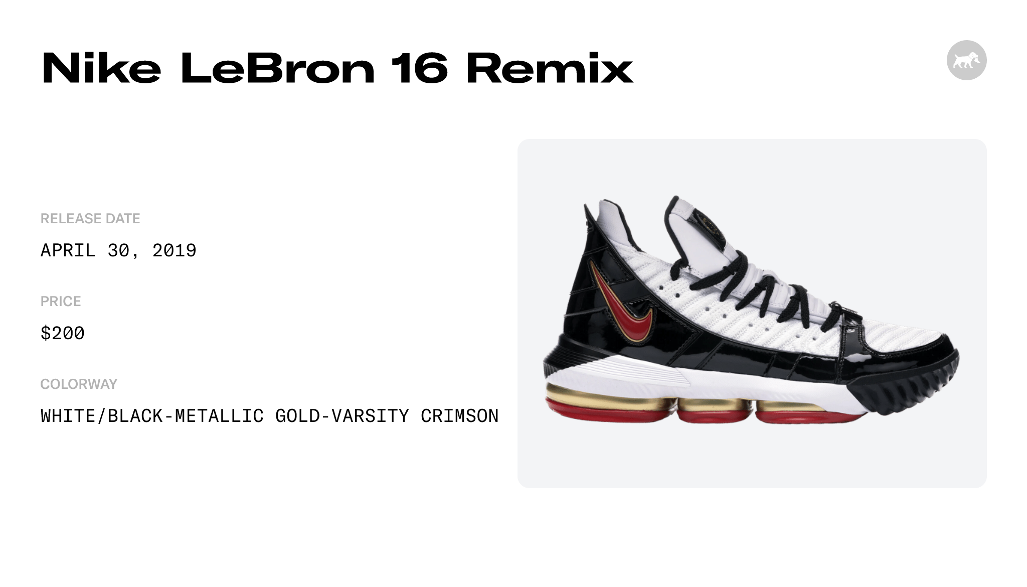 Lebron 16 remix release date hotsell