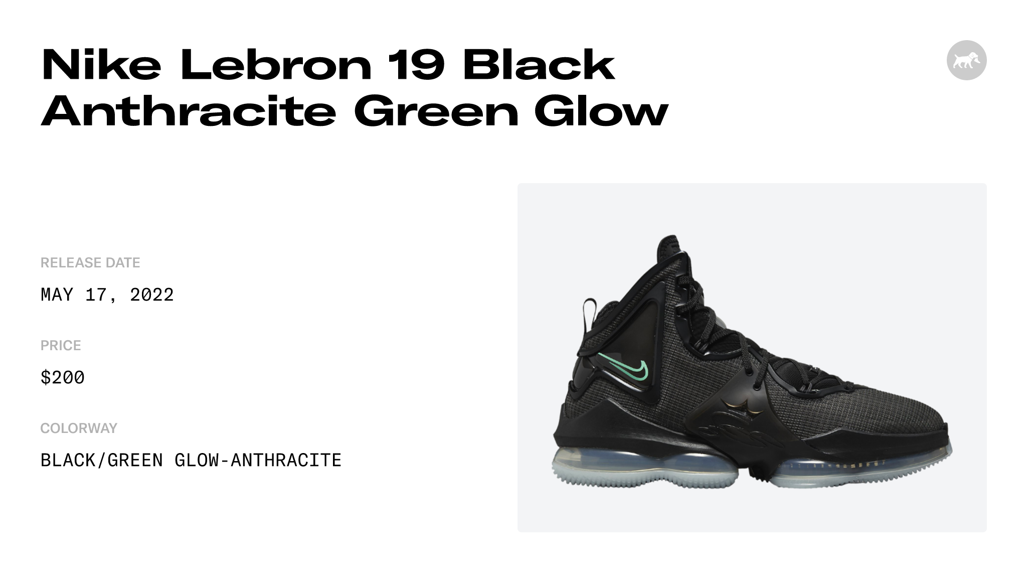 Lebron 19 Black store Green Glow