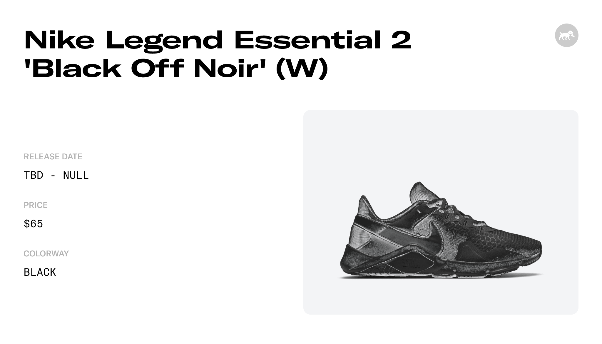 Nike Legend Essential 2 'Black Off Noir' (W) - CQ9545-002 Raffles and ...