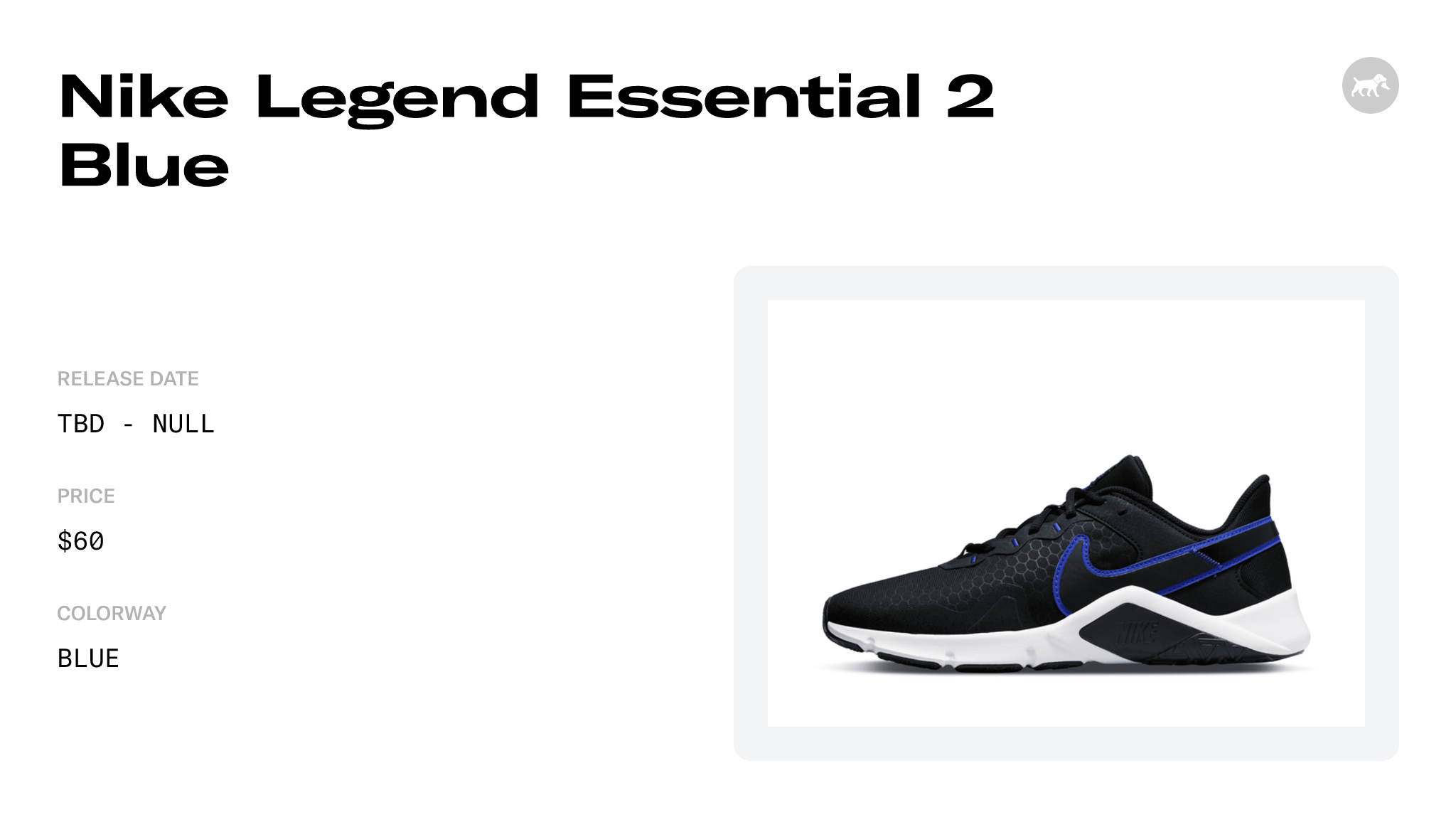 Nike Legend Essential 2 Blue - CQ9356-403 Raffles and Release Date