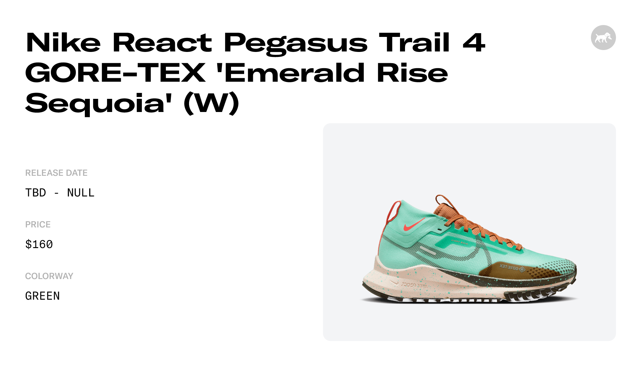 Nike React Pegasus Trail 4 GORE-TEX 'Emerald Rise Sequoia' (W) - DJ7929 ...