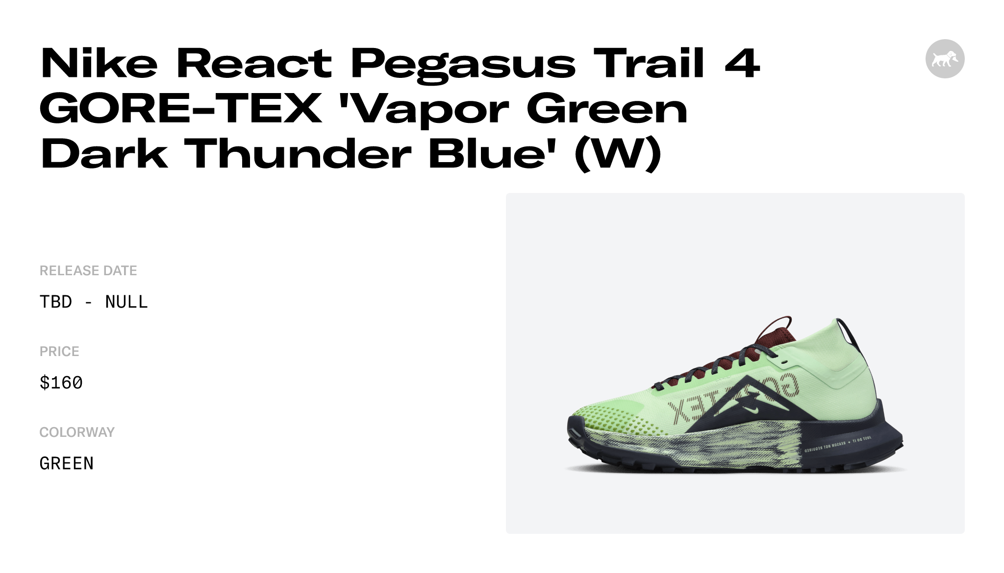 nike pegasus trail 4 gore tex vapor green