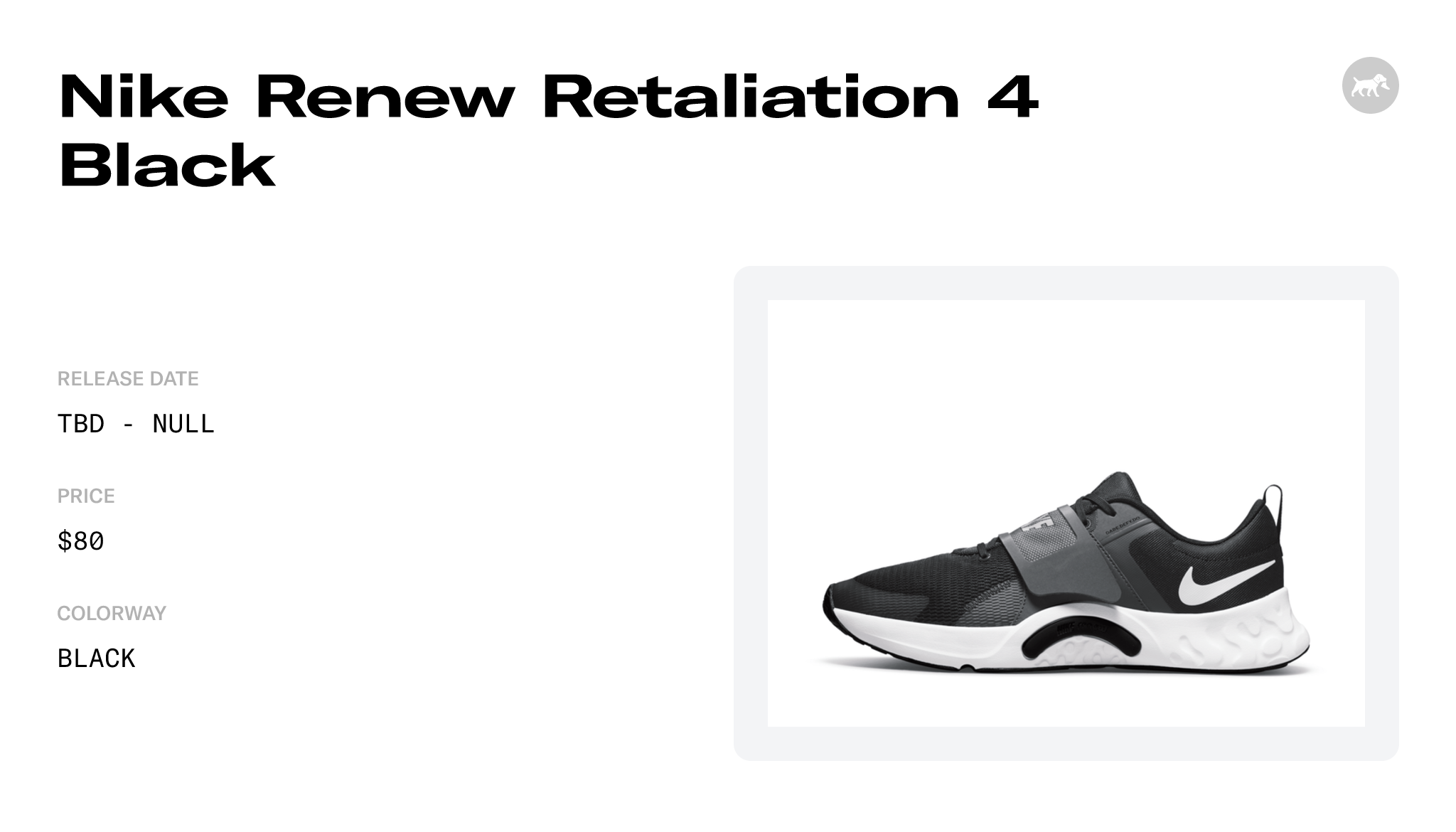 Nike Renew Retaliation 4 Black - DH0606-001 Raffles and Release Date