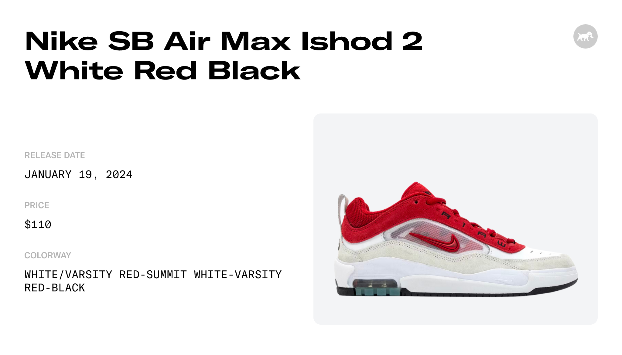 Nike SB Air Max Ishod 2 White Red Black - FB2393-100 Raffles and 