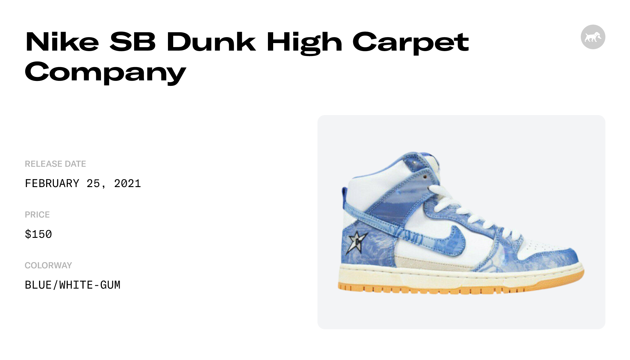 Nike SB Dunk High Carpet Company - CV1677-100 Raffles and Release Date