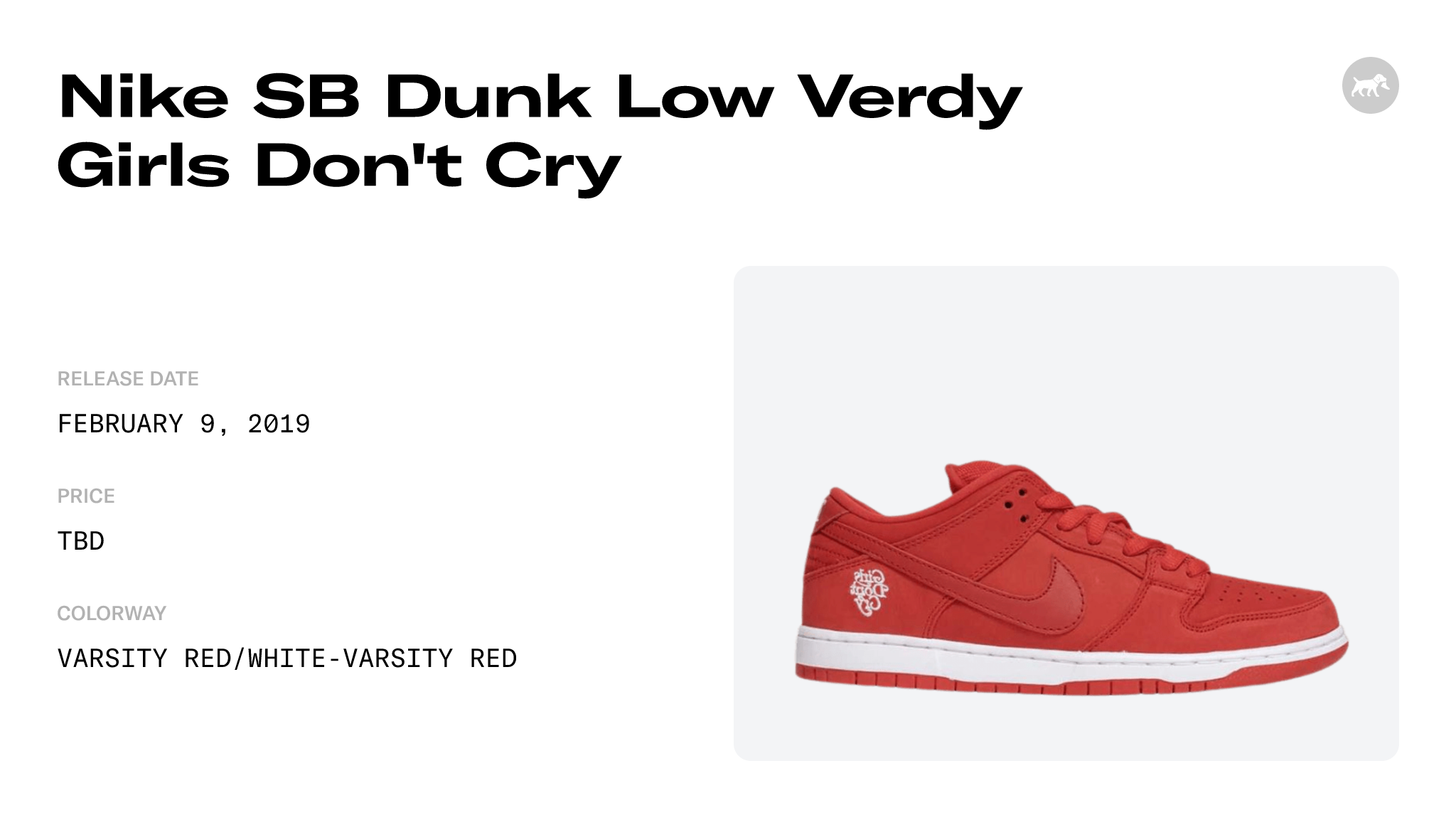 Nike SB Dunk Low Verdy Girls Don't Cry - CI2668-500 Raffles and Release Date