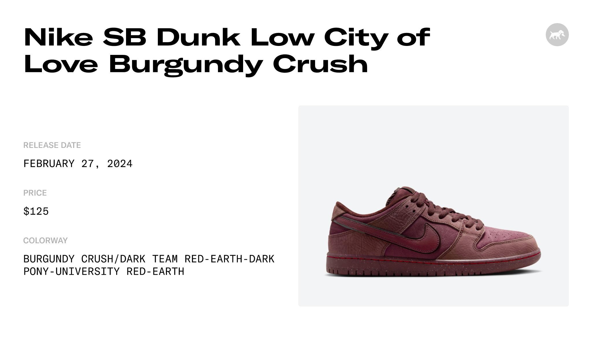 Nike SB Dunk Low City of Love Burgundy Crush - FN0619-600 Raffles 