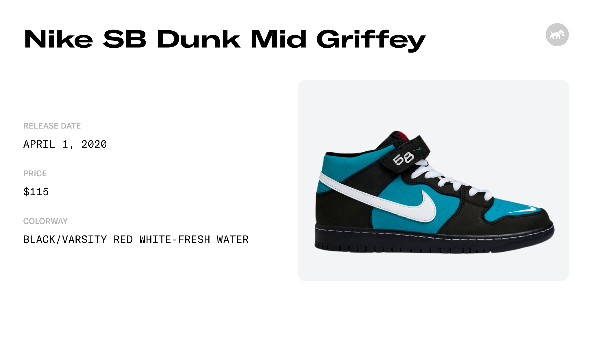 Nike SB Dunk Mid Griffey - CV5474-001 Raffles and Release Date