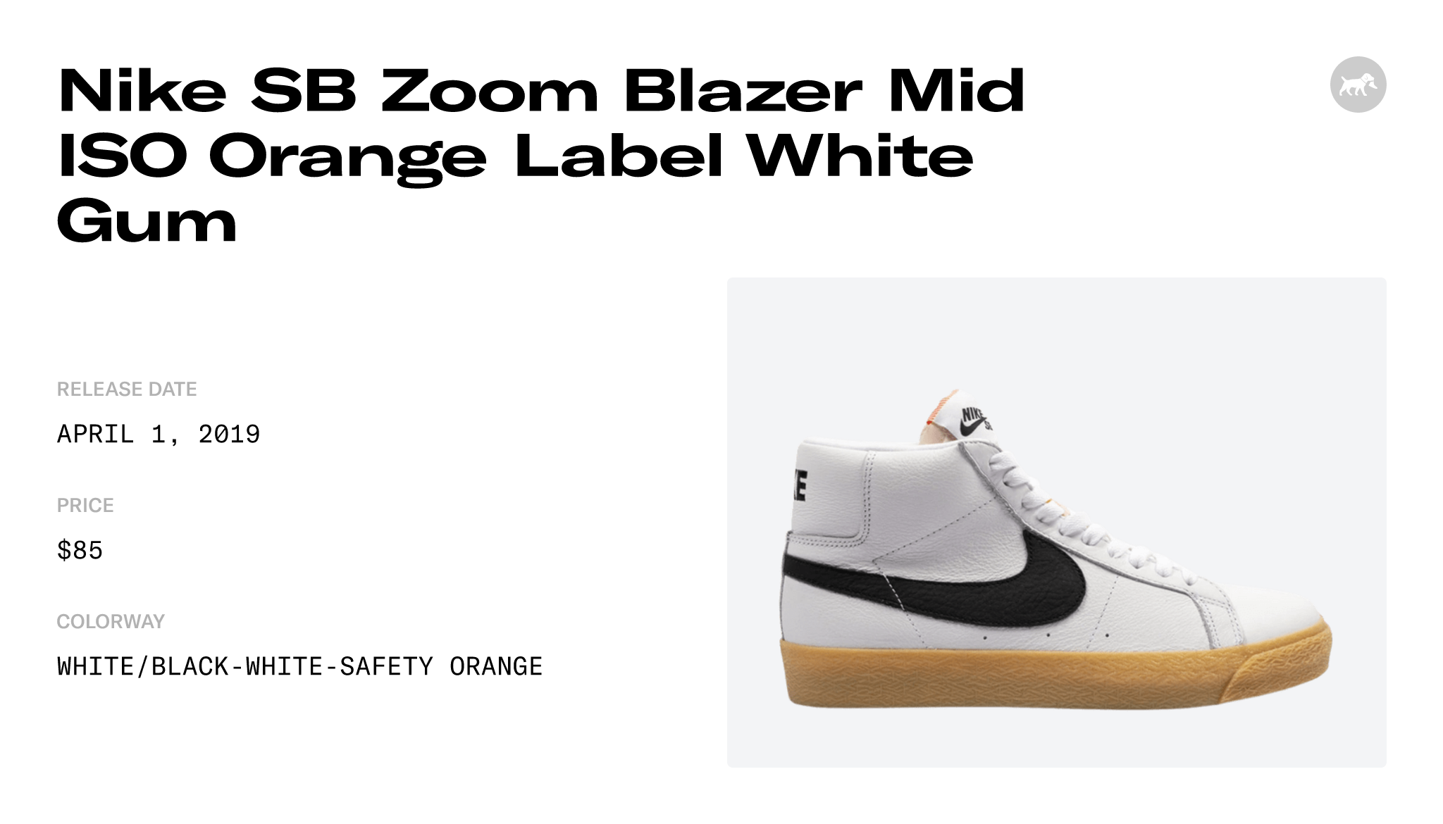 Sb zoom blazer hotsell mid iso white/black/safety orange