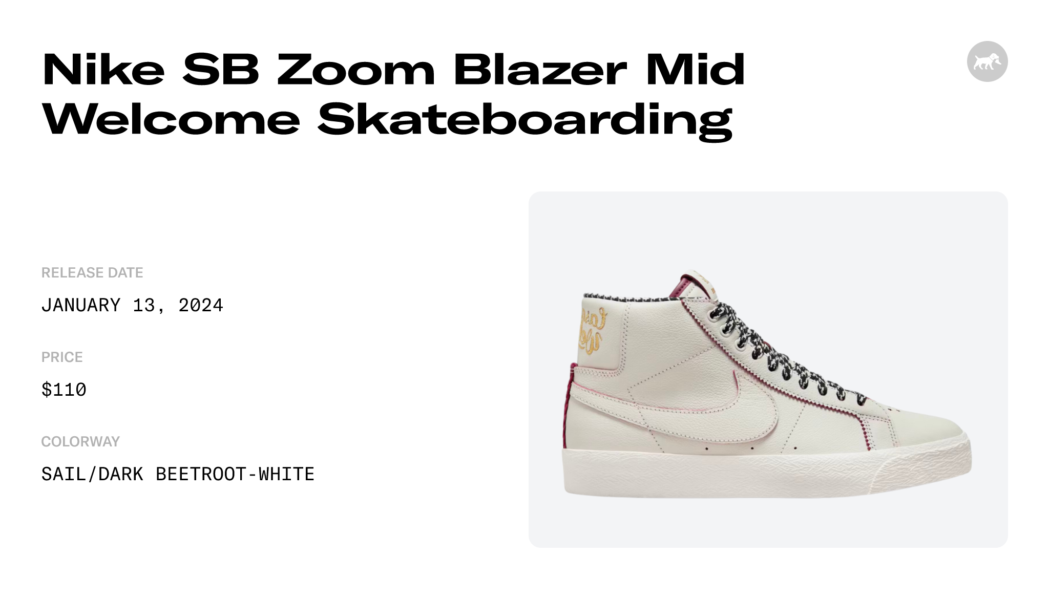 Nike SB Zoom Blazer Mid Welcome Skateboarding - FQ0795-100 Raffles and  Release Date