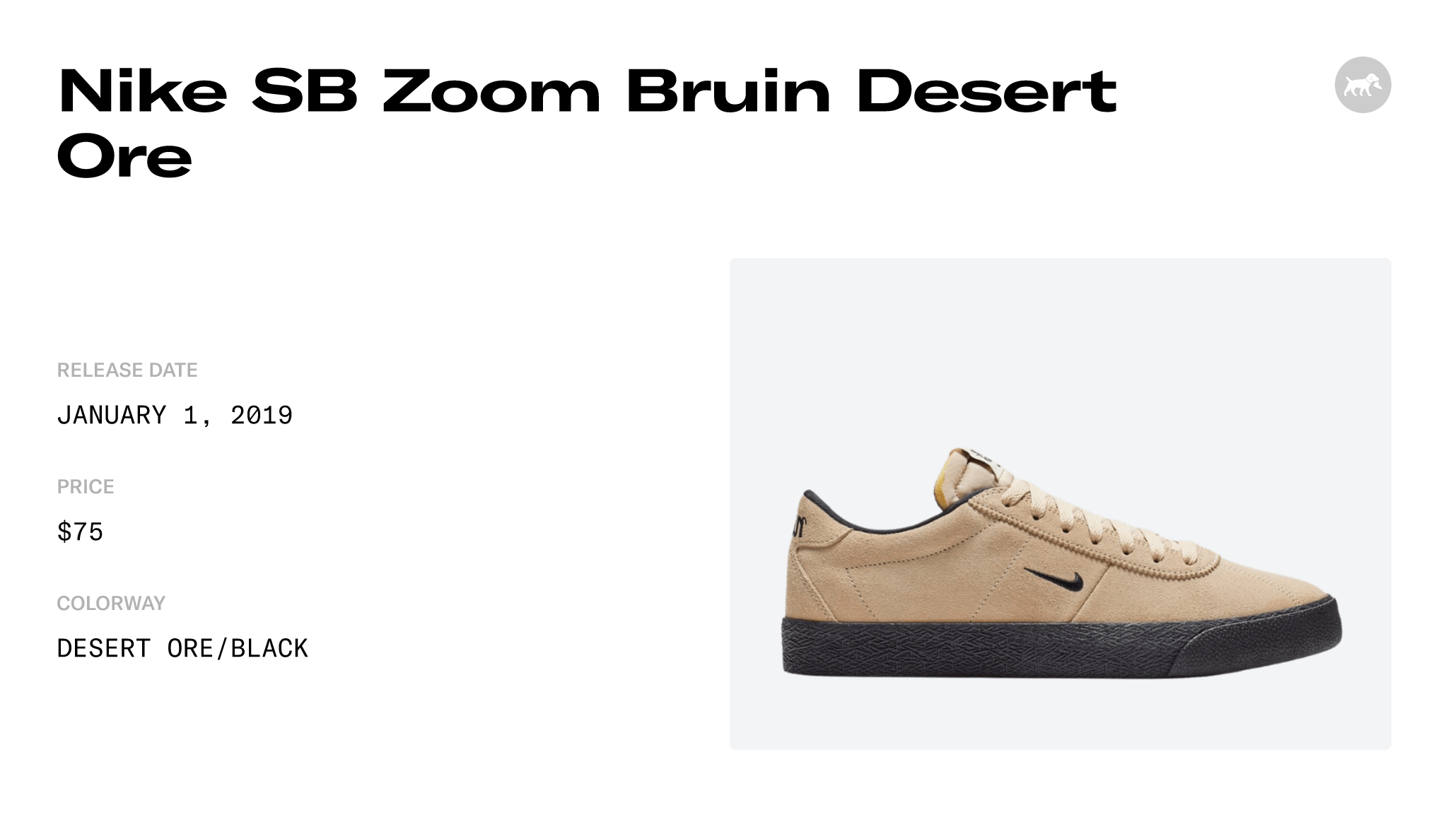 Nike SB Zoom Bruin Desert Ore AQ7941 201 Raffles Where to Buy