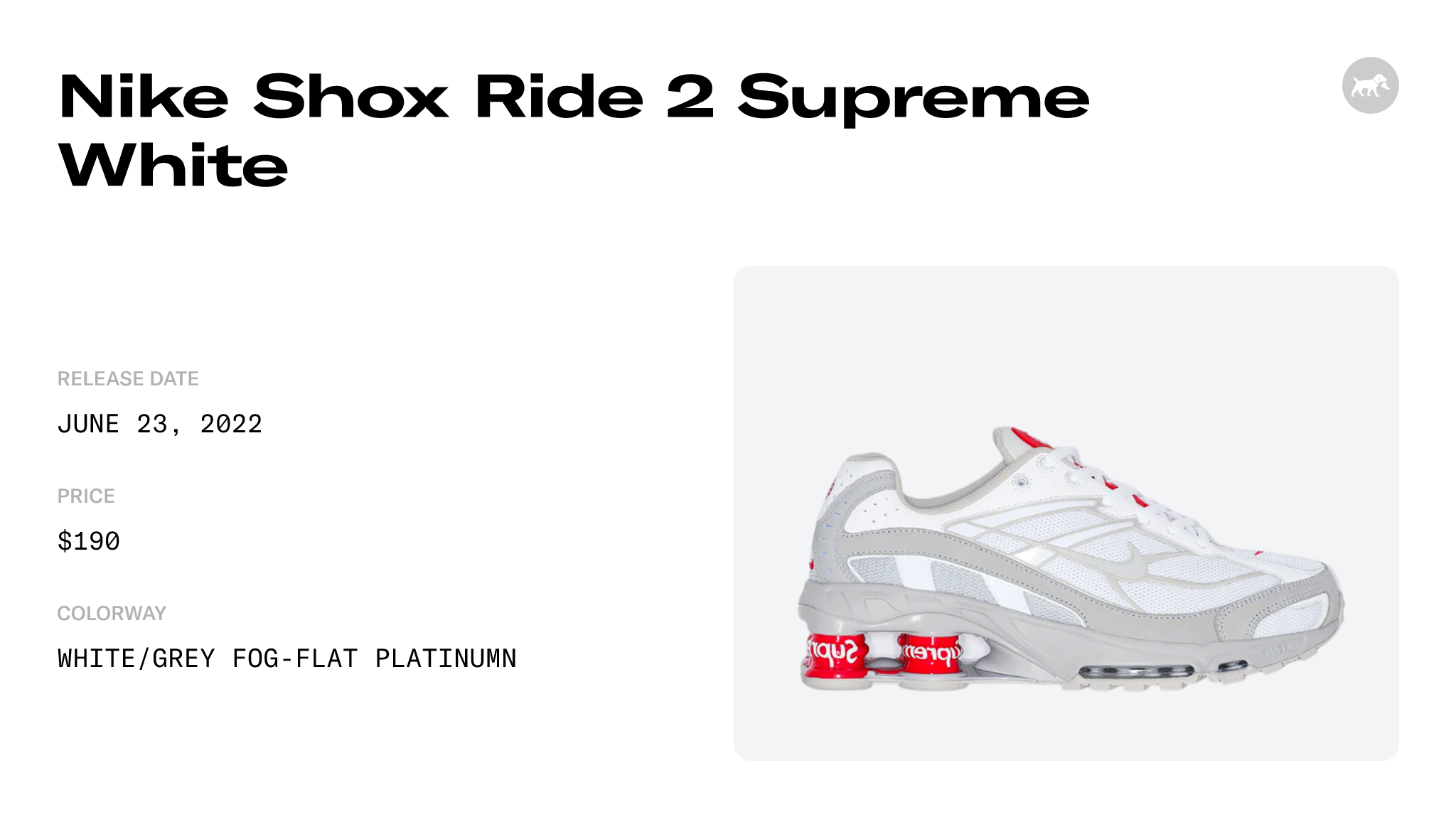 Nike Shox Ride 2 Supreme White Raffles and Release Date