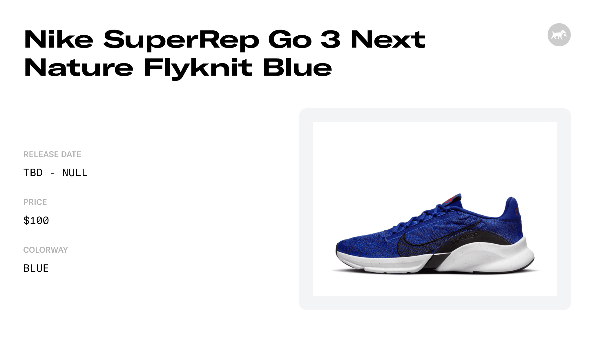 Nike SuperRep Go 3 Next Nature Flyknit Blue - DH3394-400 Raffles and ...