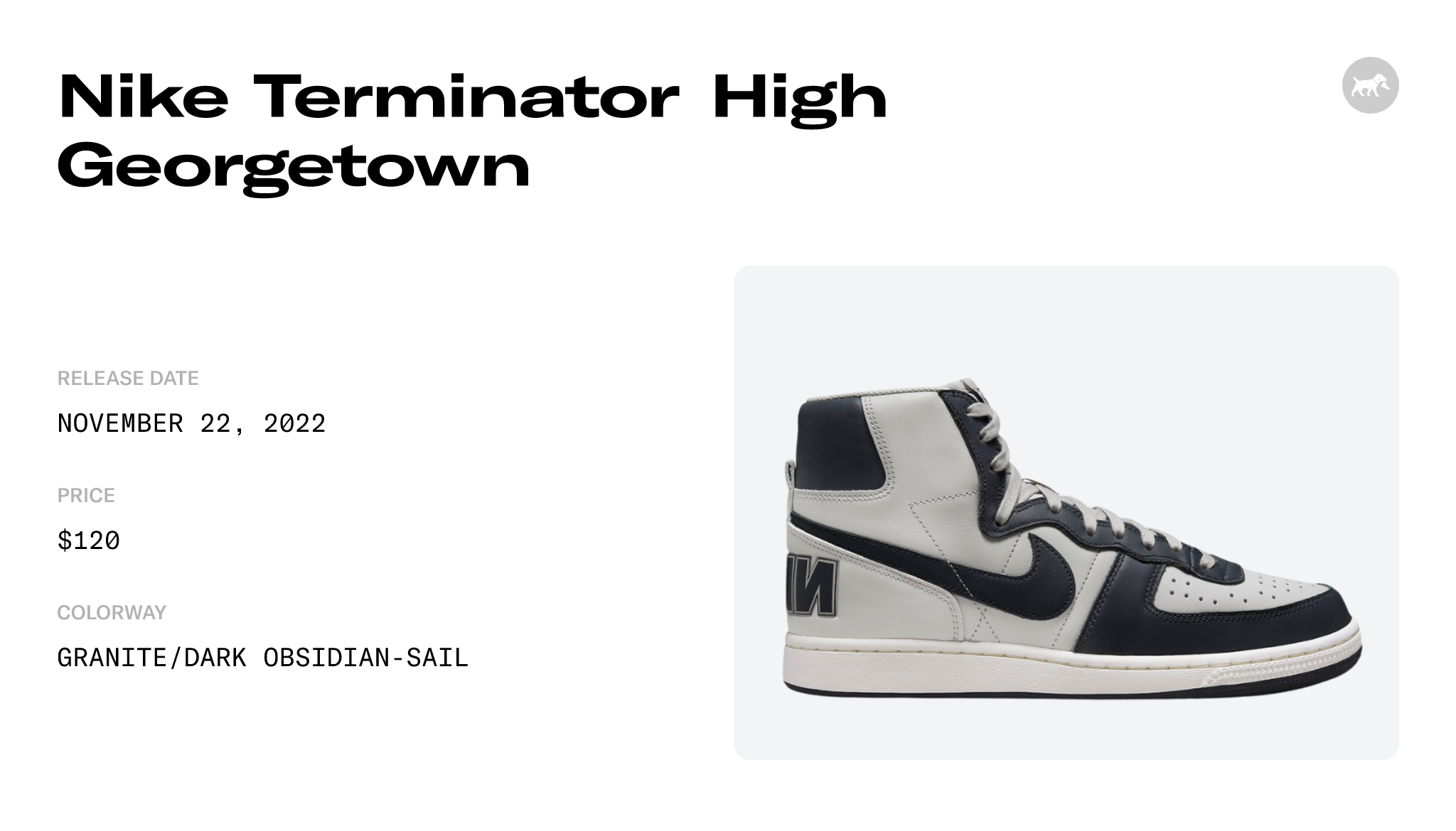 Nike Terminator High Georgetown - FB1832-001 Raffles and Release Date