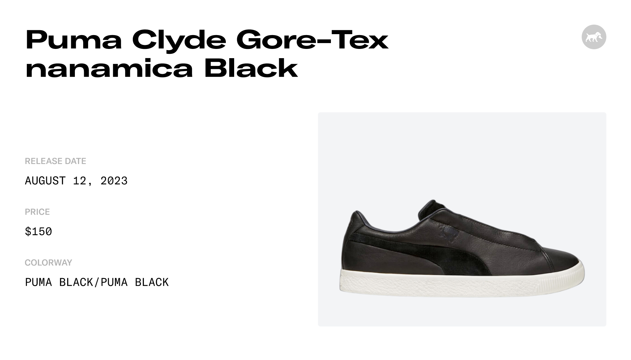 Puma Clyde Gore-Tex nanamica Black - 388734-02 Raffles and Release 