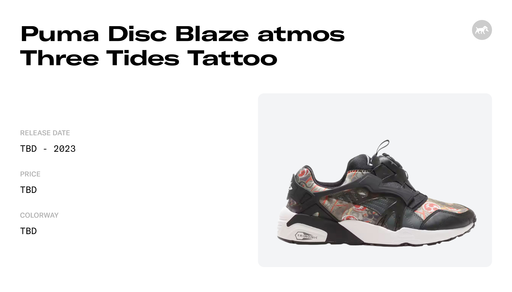 Puma Disc Blaze atmos Three Tides Tattoo - 393828-01 Raffles and