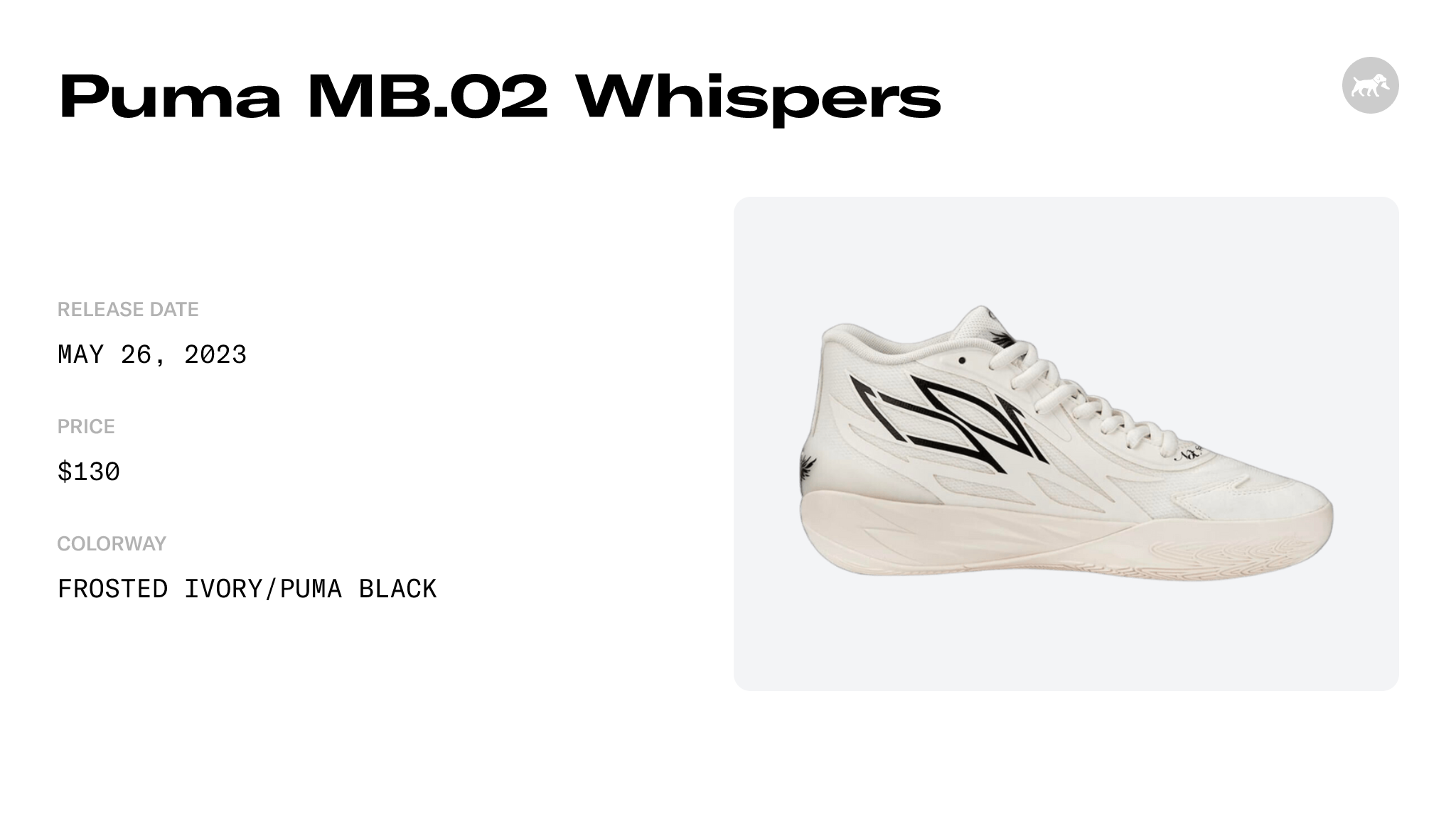 Puma MB.02 Whispers - 378319-01 Raffles and Release Date