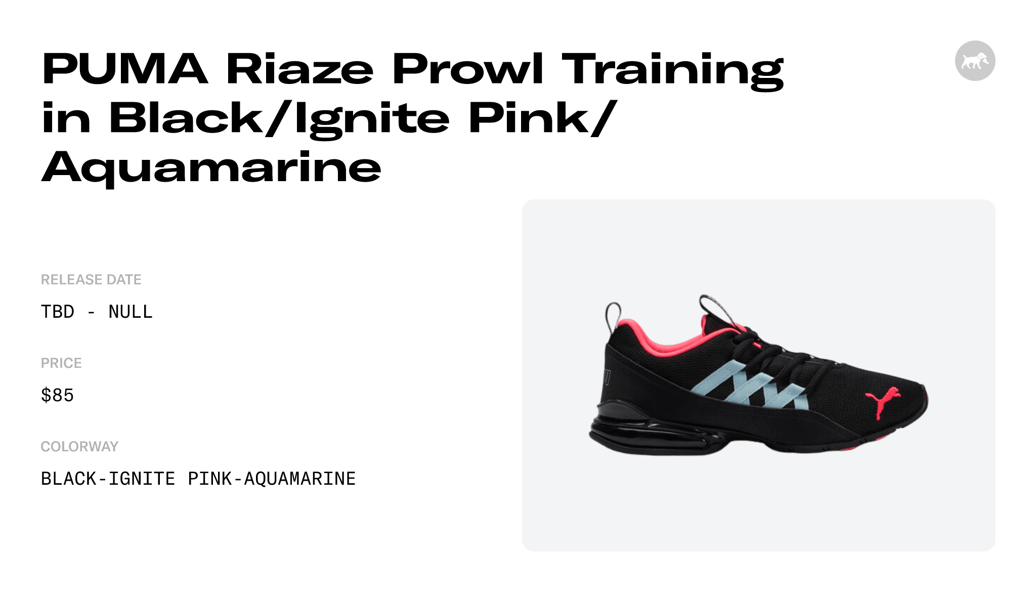 PUMA Riaze Prowl Training in Black/Ignite Pink/Aquamarine - 190305-10 ...