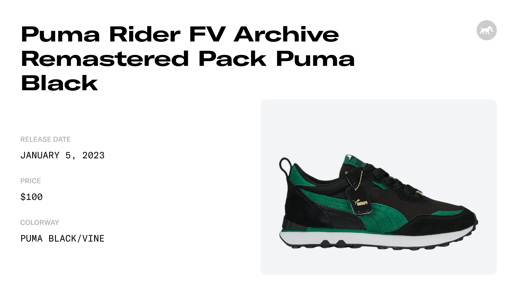 Puma Rider FV Archive Remastered Pack Puma Black - 391192-01 Raffles ...