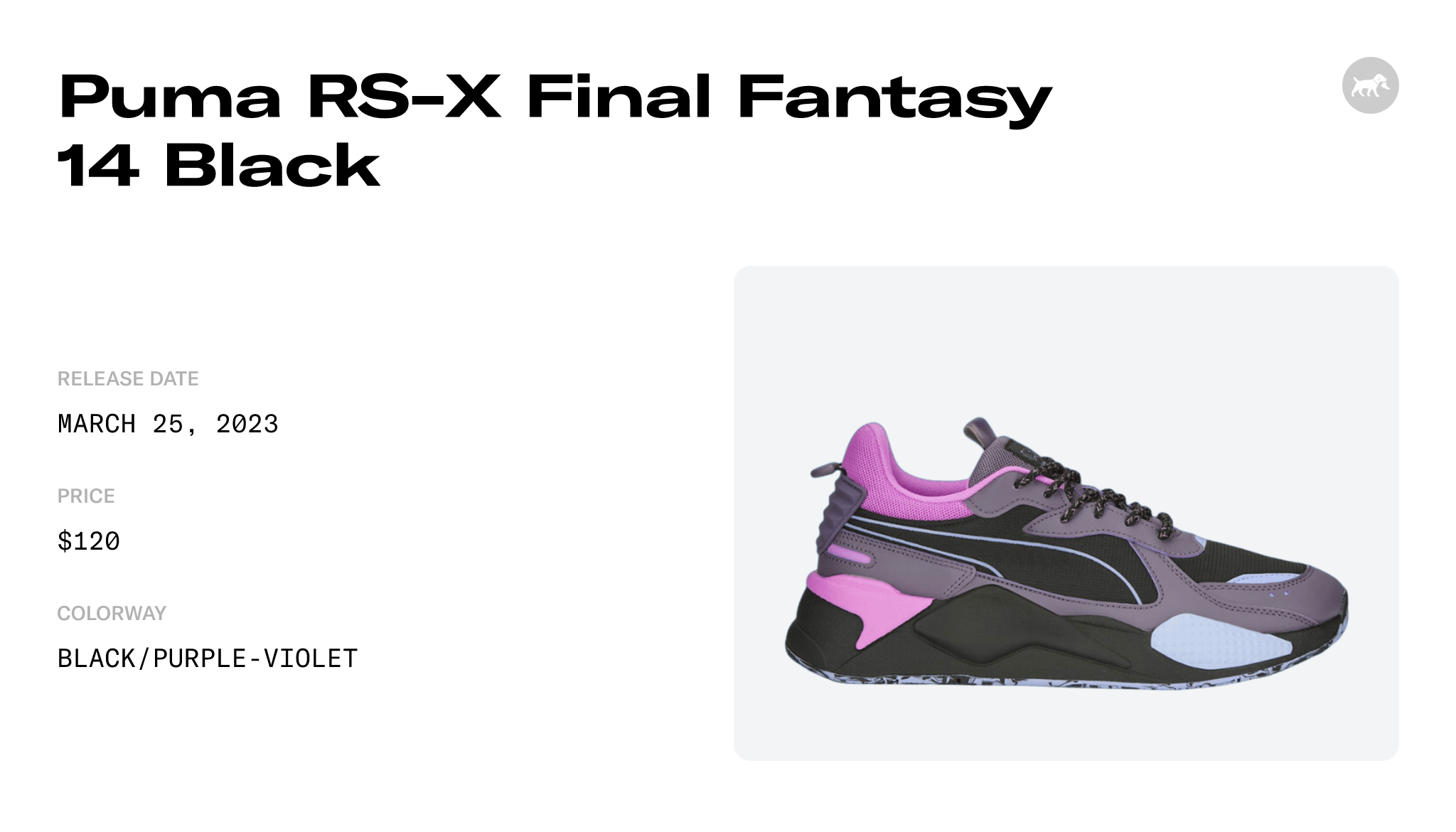 Puma RS-X Final Fantasy 14 Black - 307601-01 Raffles and Release Date