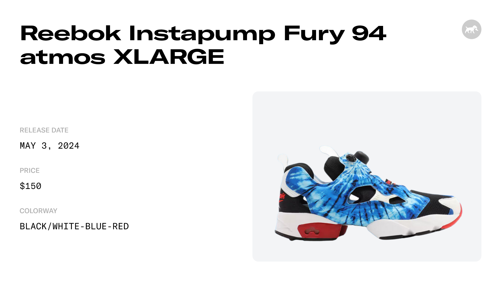 Reebok Instapump Fury 94 atmos XLARGE - 100208829 Raffles and Release Date