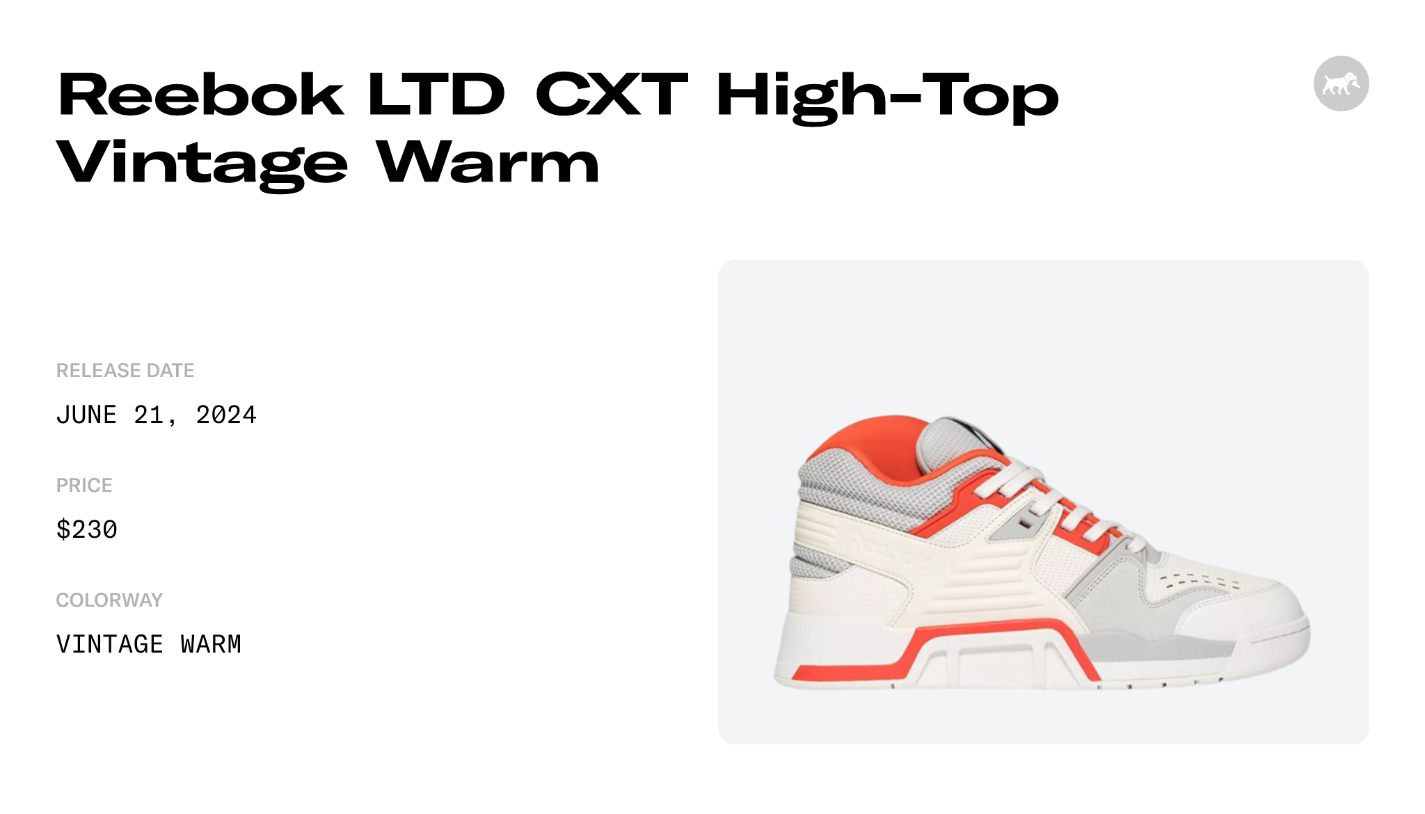 Reebok LTD CXT High-Top Vintage Warm - 100225089 Raffles and Release Date