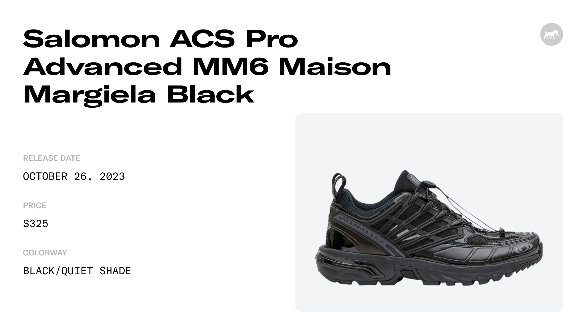 Salomon ACS Pro Advanced MM6 Maison Margiela Black - S59WS0214-P5743-H9938  Raffles and Release Date