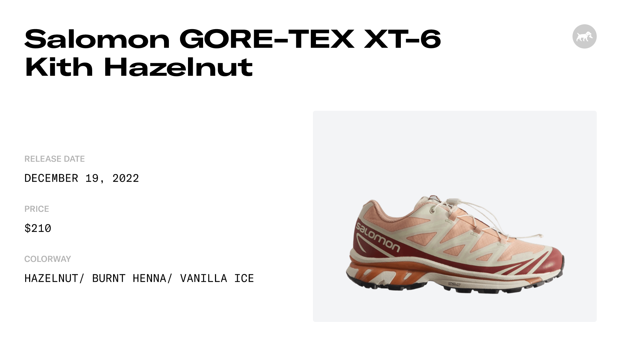 Salomon GORE-TEX XT-6 Kith Hazelnut - SL47206700 Raffles and Release Date